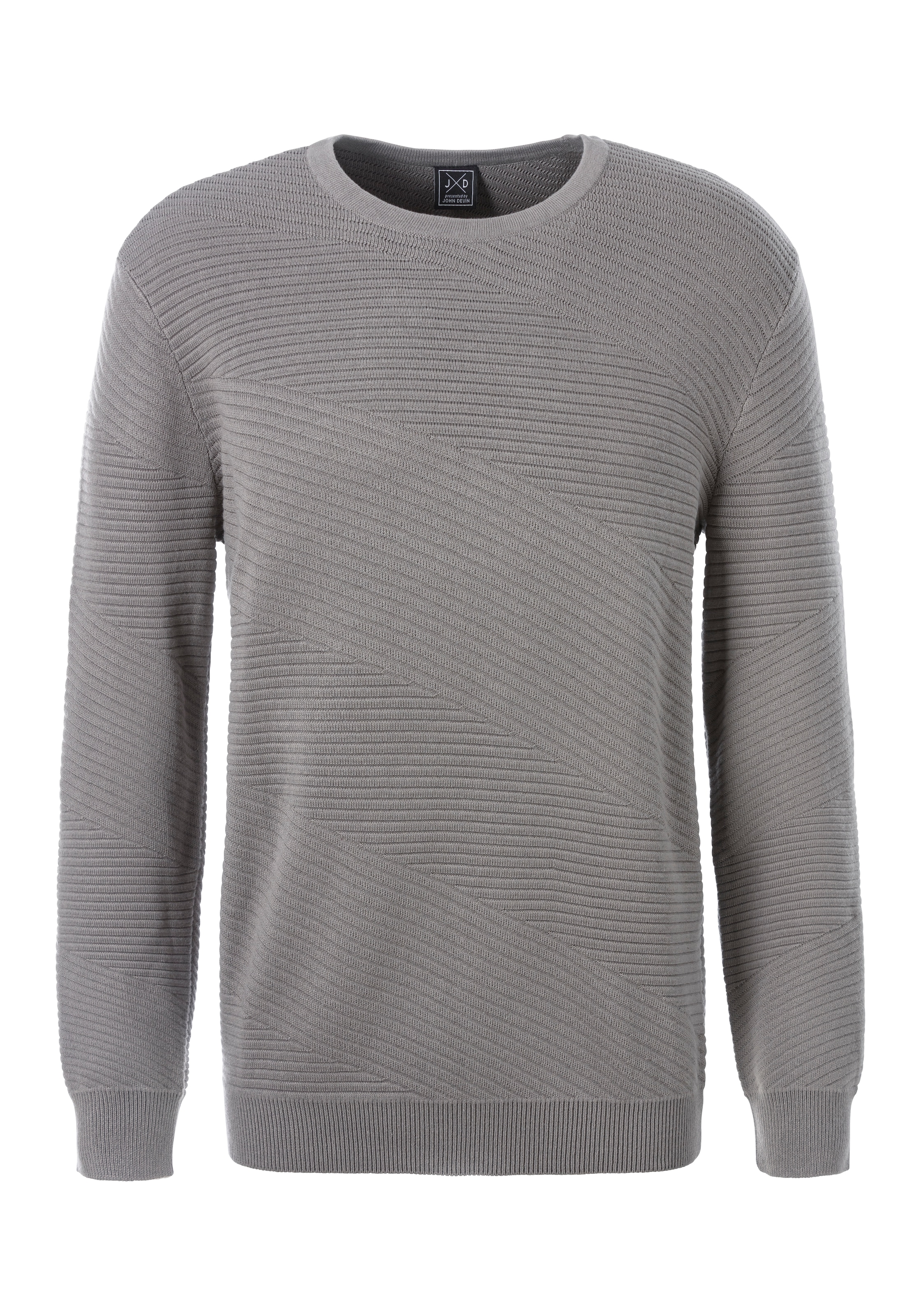 John Devin Strickpullover Pullover aus weichem Strukturstrick