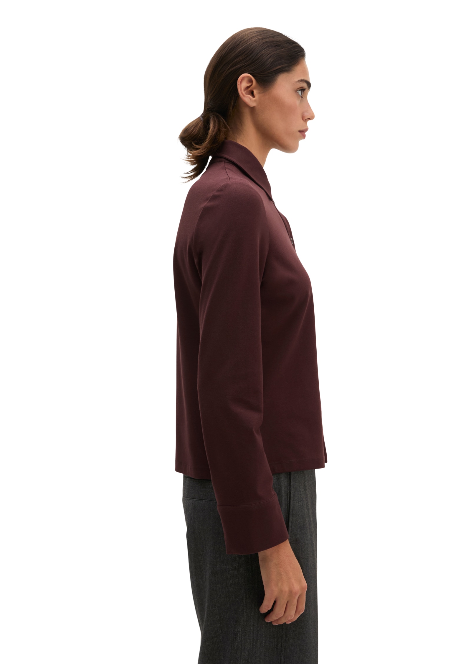 Marc O'Polo Blouse chemise en coton extensible avec effet papier
