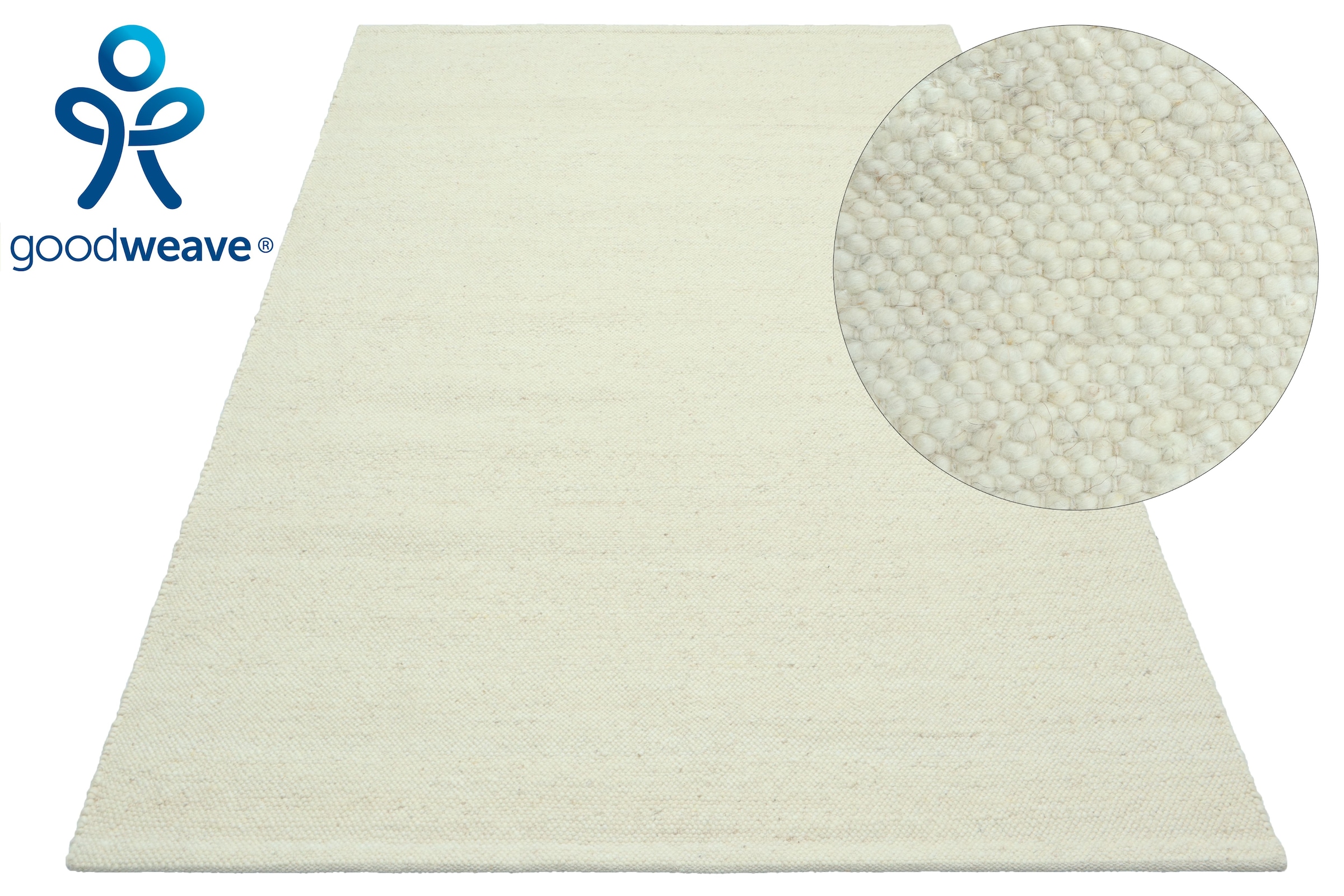 GOODproduct Teppich »Naddia, Webstruktur, Naturtöne« rechteckig 9 mm Höhe Zeitloses Design, meliert, Wohnzimmer, Schlafzimmer, Esszimmer