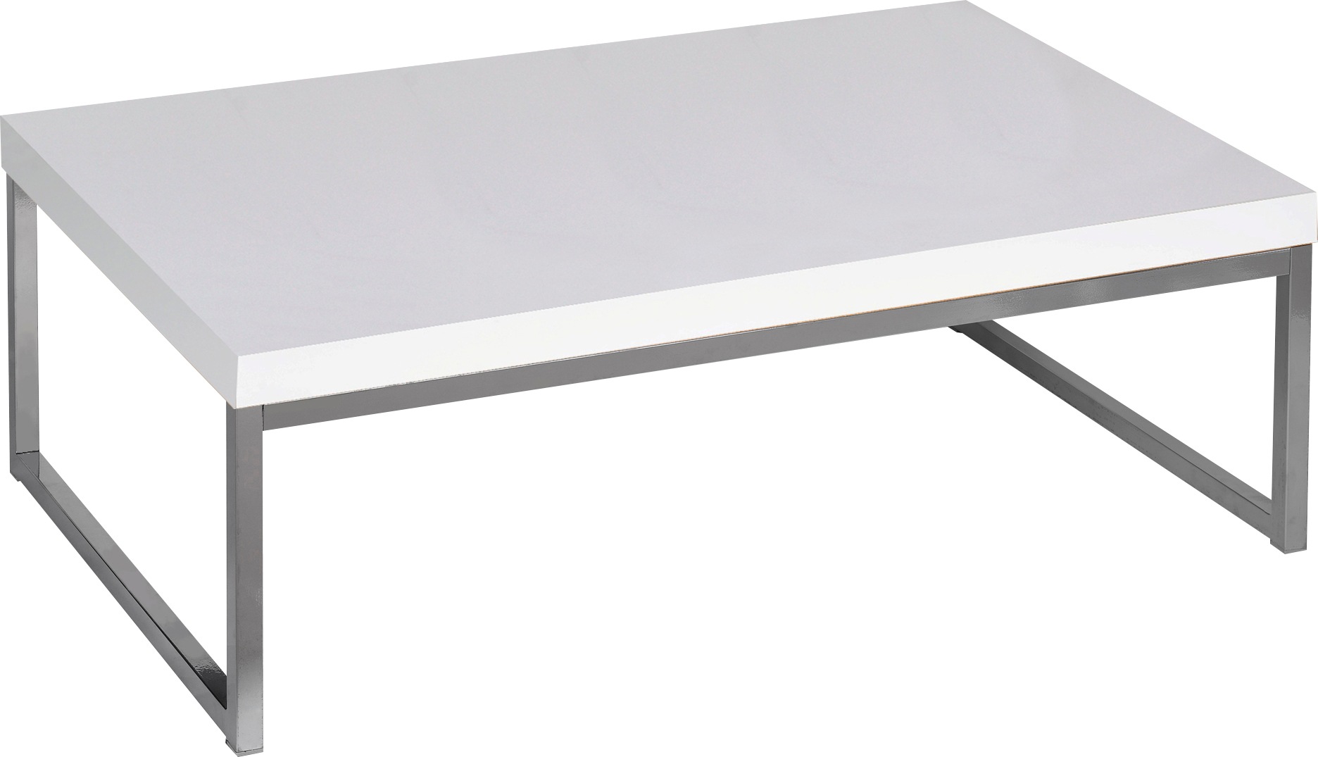 Image of PRO Line Couchtisch »Genova«, Breite 92 oder 107 cm, Kufengestell aus Metall in silberfarben- / alufarben lackiert bei Ackermann Versand Schweiz