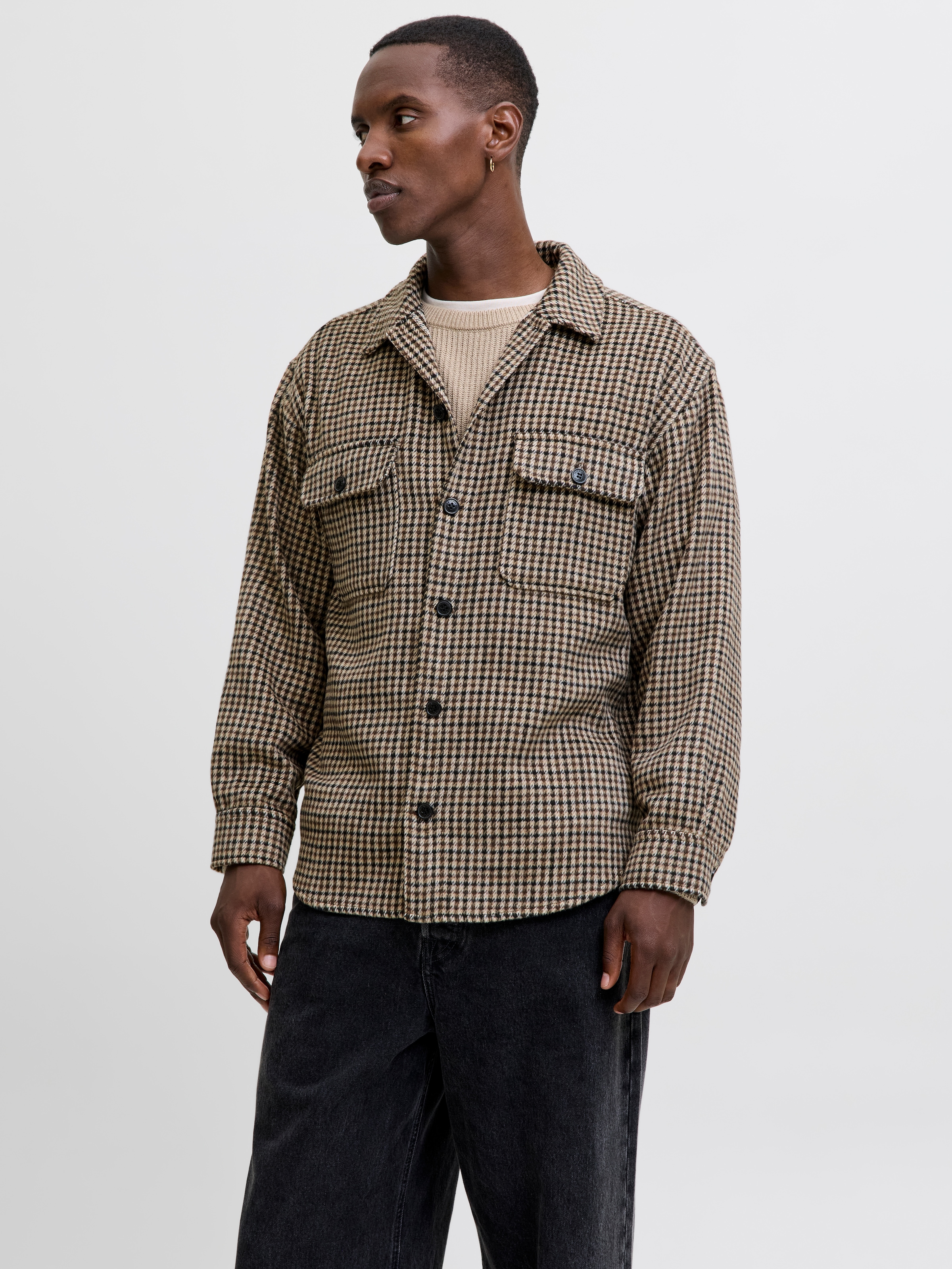 Image of Jack & Jones Langarmhemd "JJEBRADLEY OLLIE OVERSHIRT LS NOOS" mit Brusttaschen