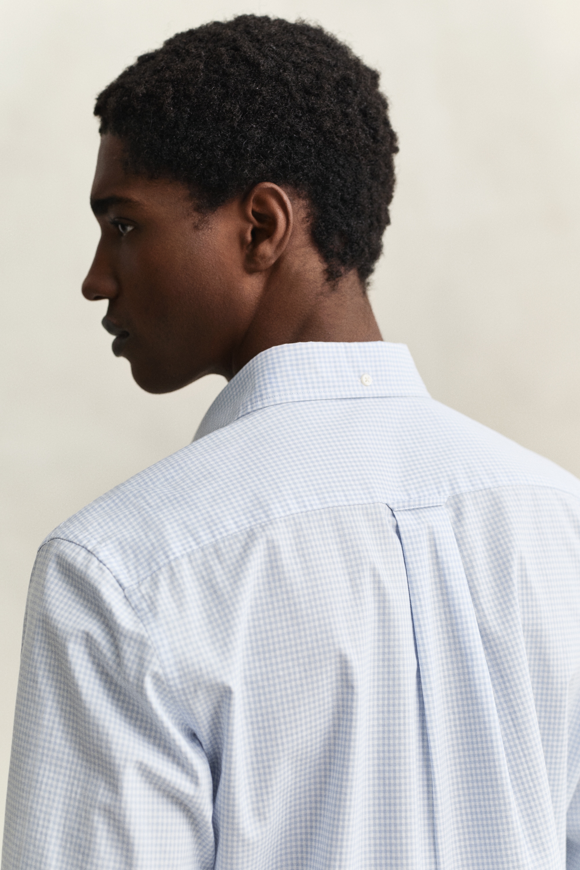 Gant Chemise à manches longues »REG CLASSIC POPLIN GINGHAM SHIRT« avec broderie logo, popeline de coton