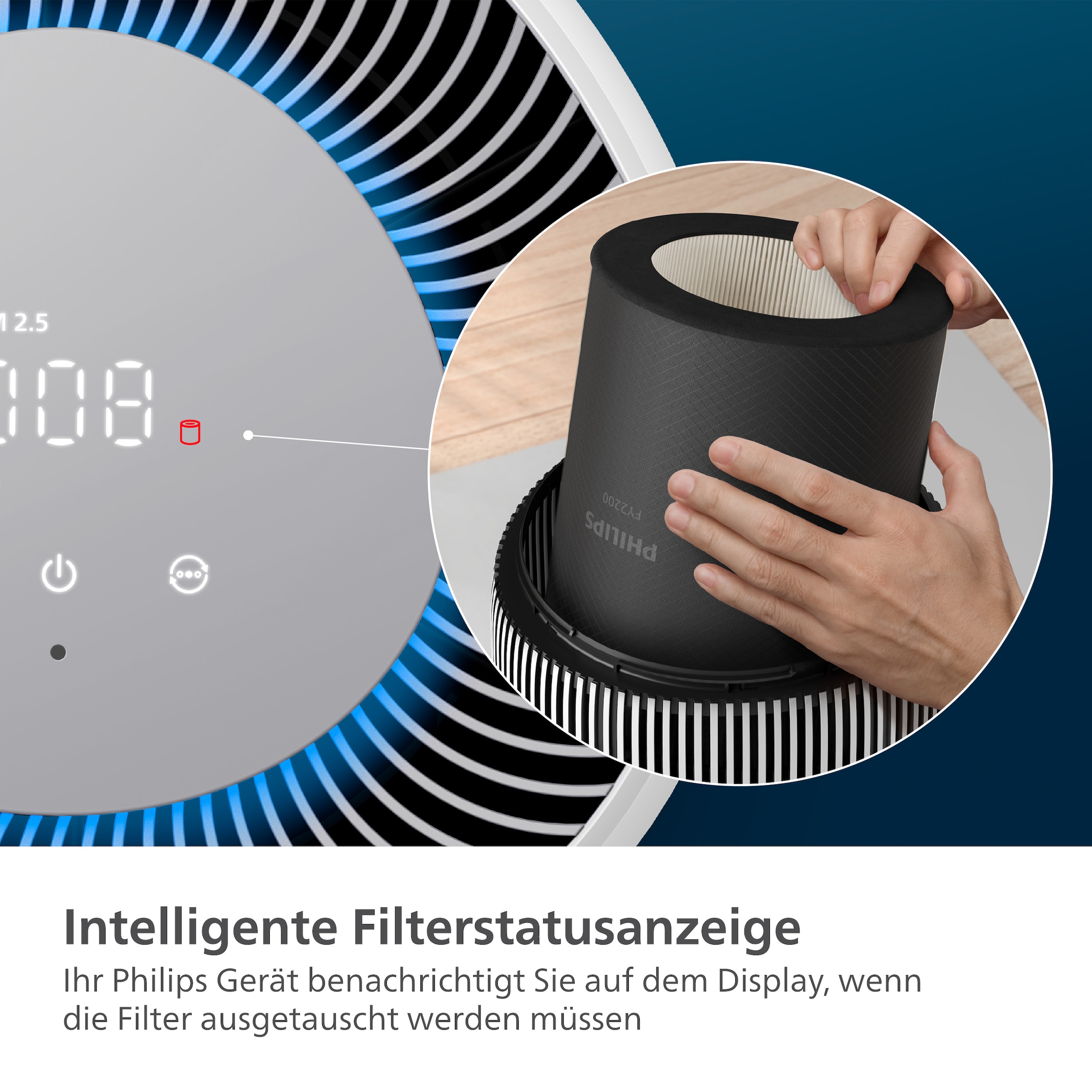 Philips Filtre de rechange »FY2200/30 HEPA NanoProtect Filter« 1 cuis tlg. bis zu 3 Jahre verwendbar, 1 Filter im Lieferumfang