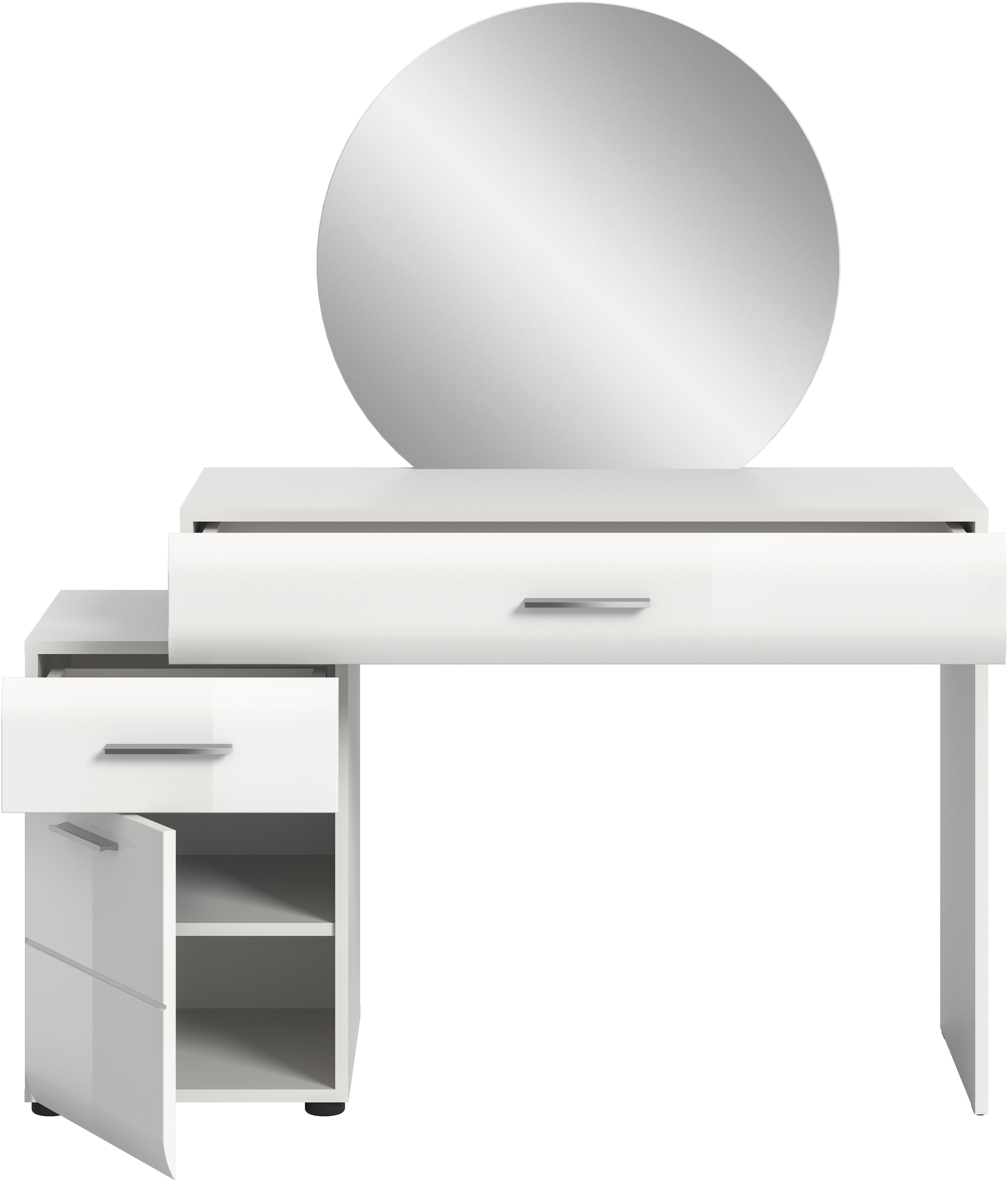 INOSIGN Coiffeuse »FLORENZ, hochwertige MDF-Front, Rillenfräsung, 2 Schubladen, Spiegel« 1 cuis tlg. Schminktisch, Schminktisch mit Spiegel, Spiegel Schminktisch