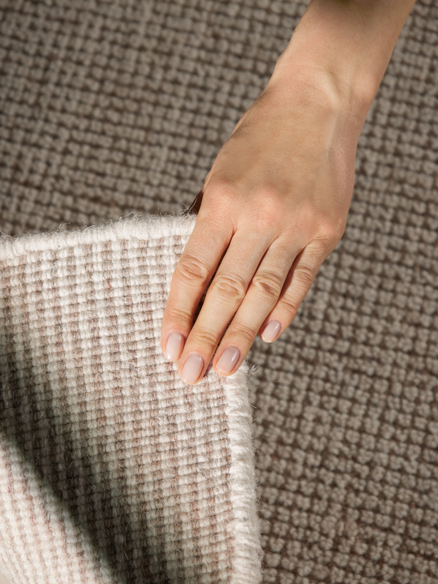 Ted Baker Tapis en laine »Croom , auch in rund« Rectangulaire 10 mm Höhe laine, naturel, tissé main, salon, chambre, moderne, scandinave
