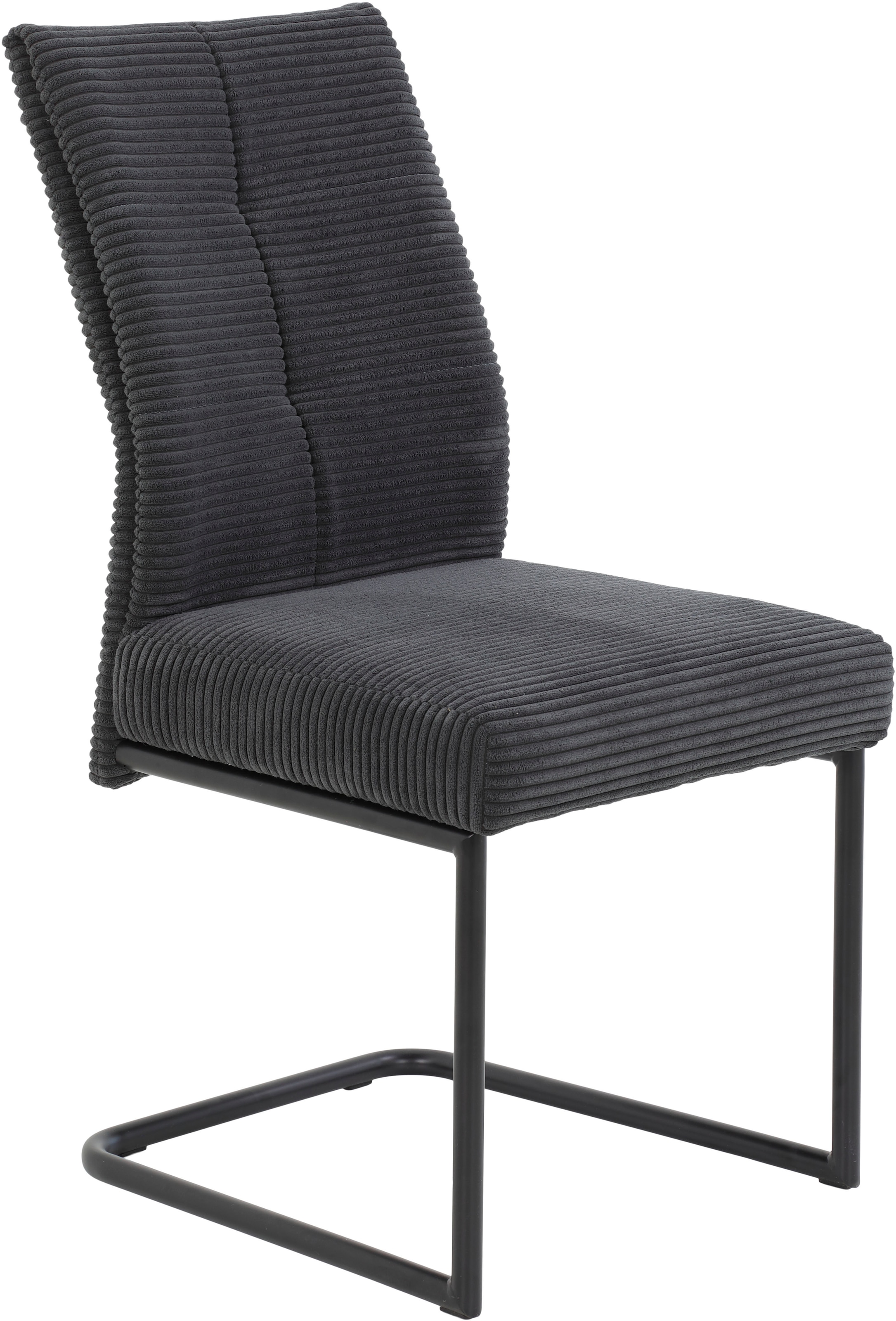 Image of HELA Esszimmerstuhl "Dagmar" (Set) 1 Stk.Schwingstuhl mit bequemer Federkern Polsterung, Cord Bezug
