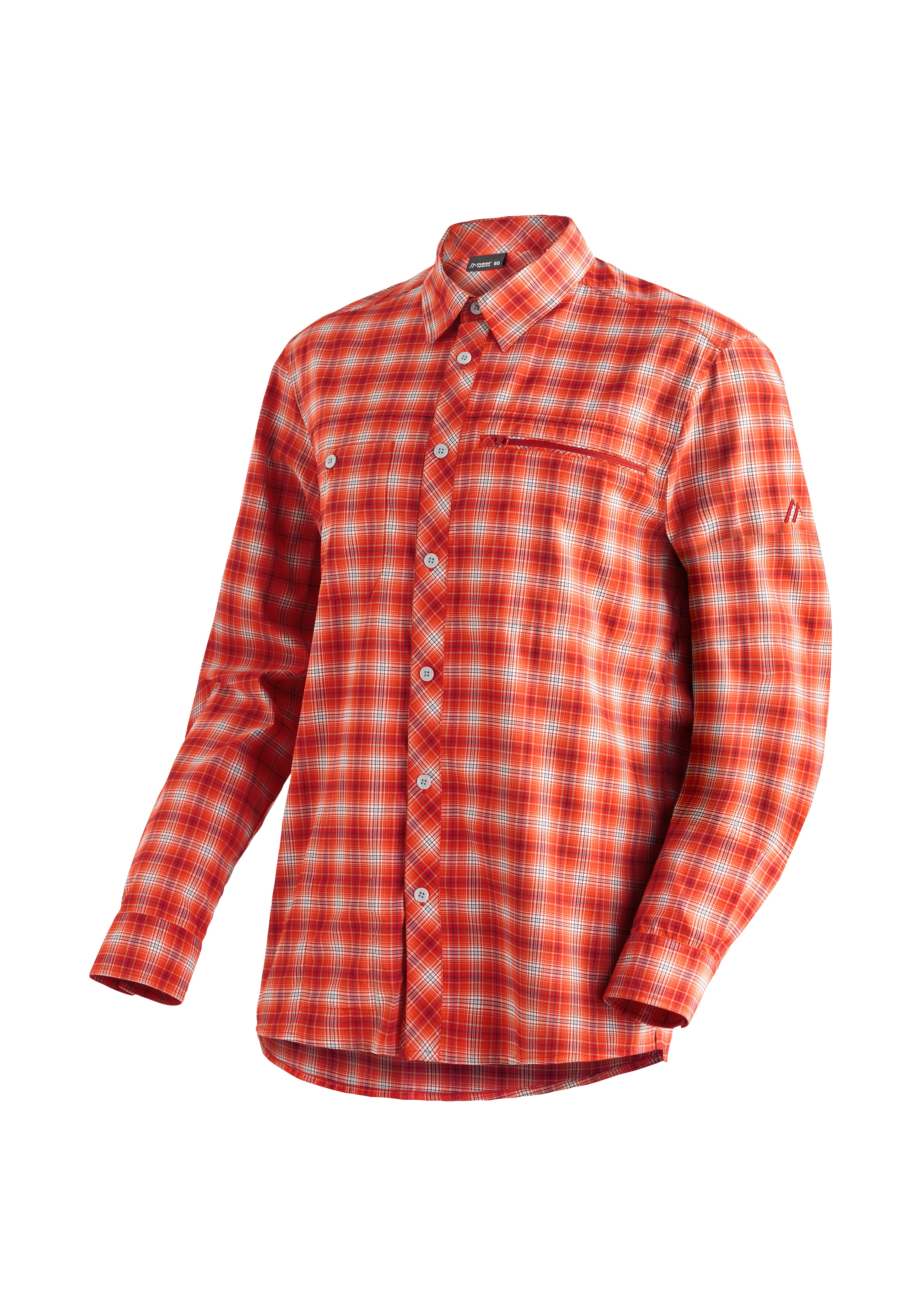 Image of Maier Sports Funktionshemd "Kasen L/S M" Herren Hemd langarm, karriertes Freizeithemd, Langarmhemd, Regular Fit