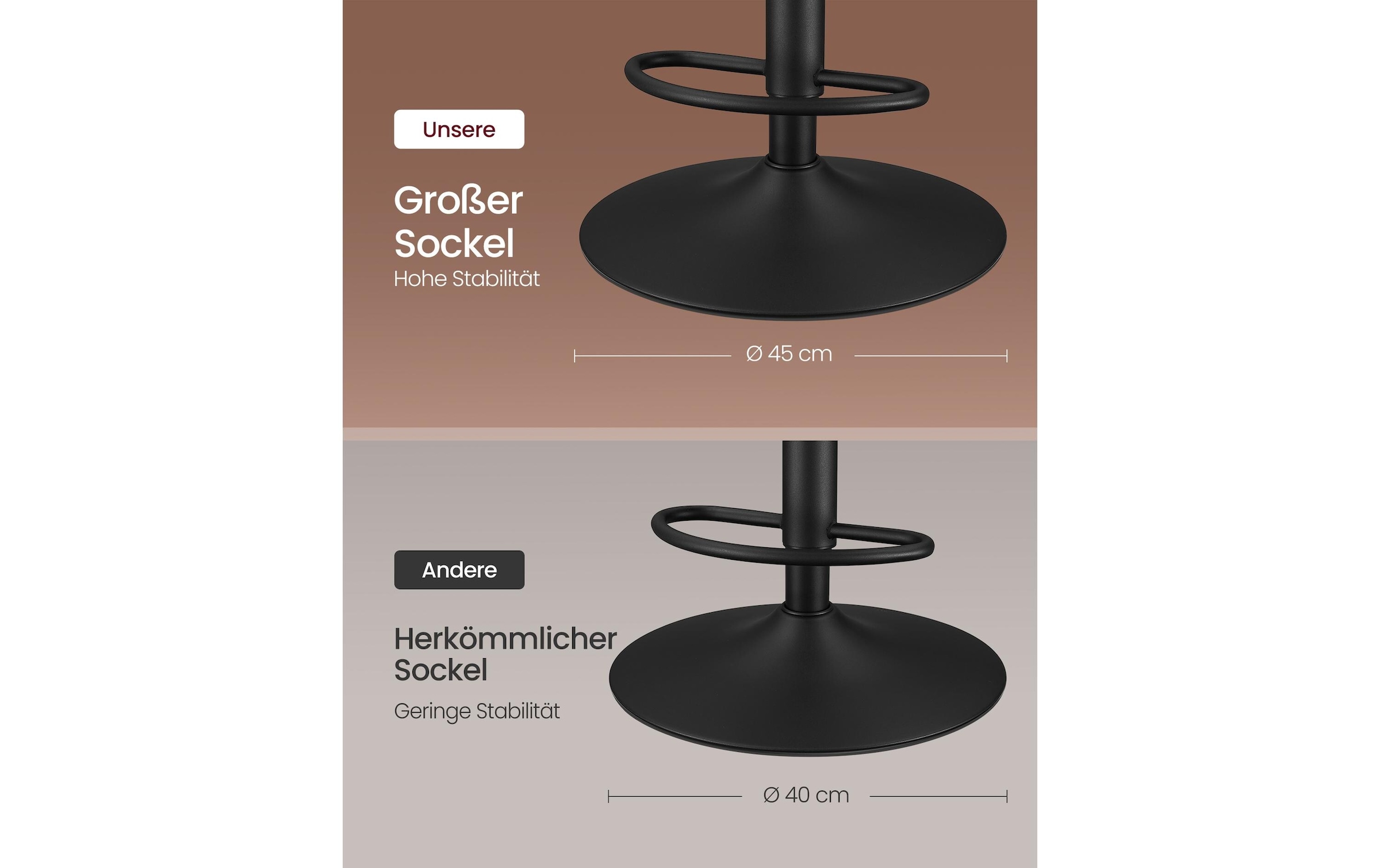 VASAGLE Barhocker »2er Set 48 x 90 cm/112 cm«