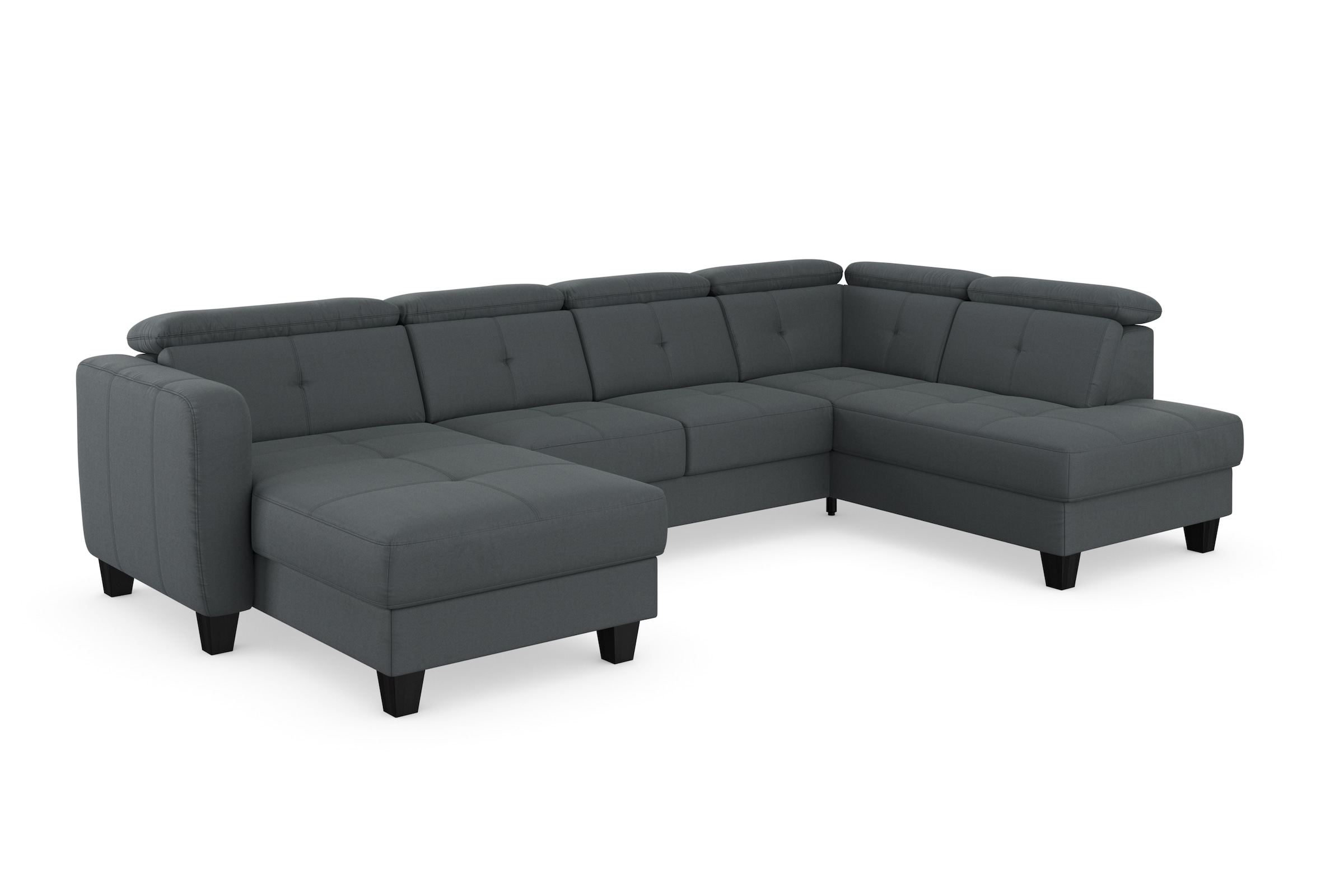 sit&more Wohnlandschaft »Belluci U-Form« Kopfteilverstellung und Federkern, wahlweise mit Bettfunktion