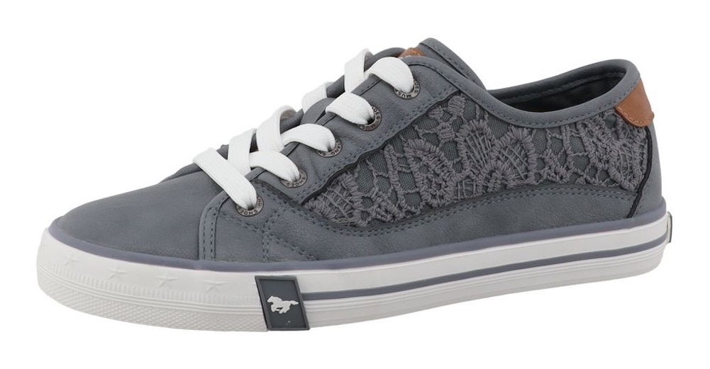 Image of Mustang Shoes Sneaker "Winona" Freizeitschuh, Halbschuh, Schnürschuh mit Makramee-Stickerei