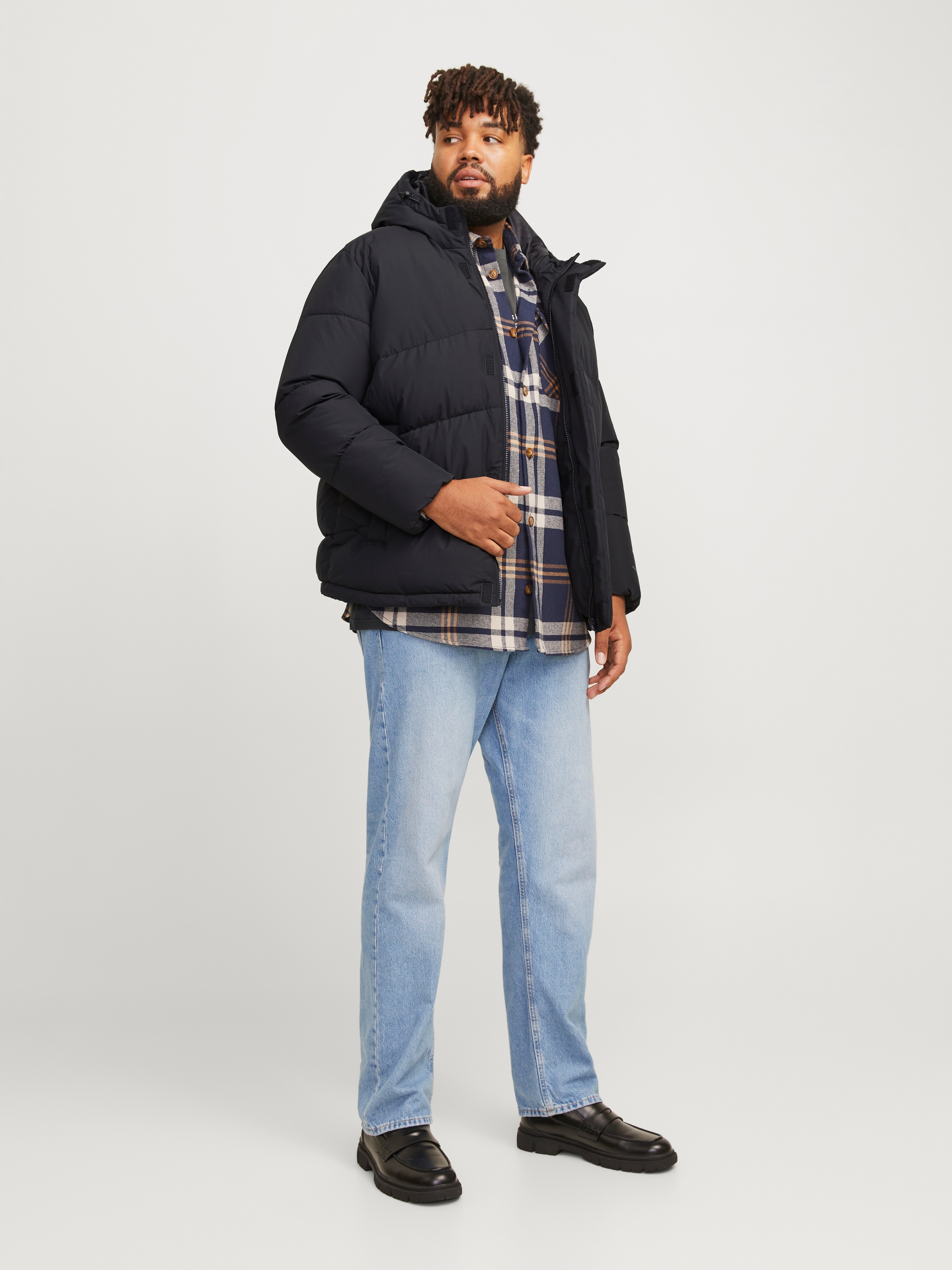 Jack & Jones PlusSize Steppjacke »JJWORLD PUFFER JACKET PLS«, mit Kapuze