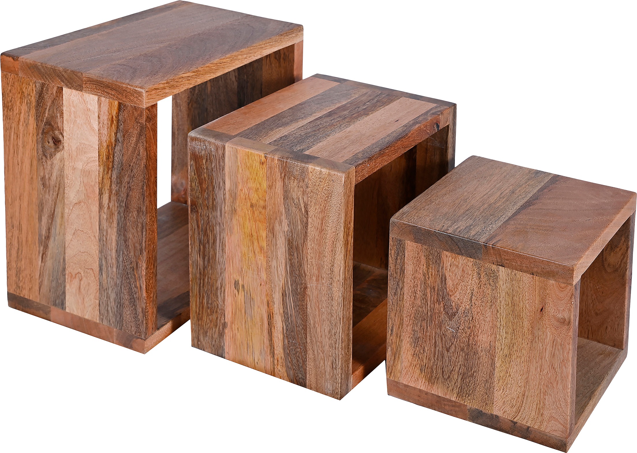 Image of byLIVING Beistelltisch »Walker«, aus Massivholz, Dreisatztisch bei Ackermann Versand Schweiz