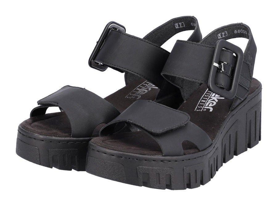 Rieker Keilsandalette, Sommerschuh, Sandale, Keilabsatz, mit Plateau