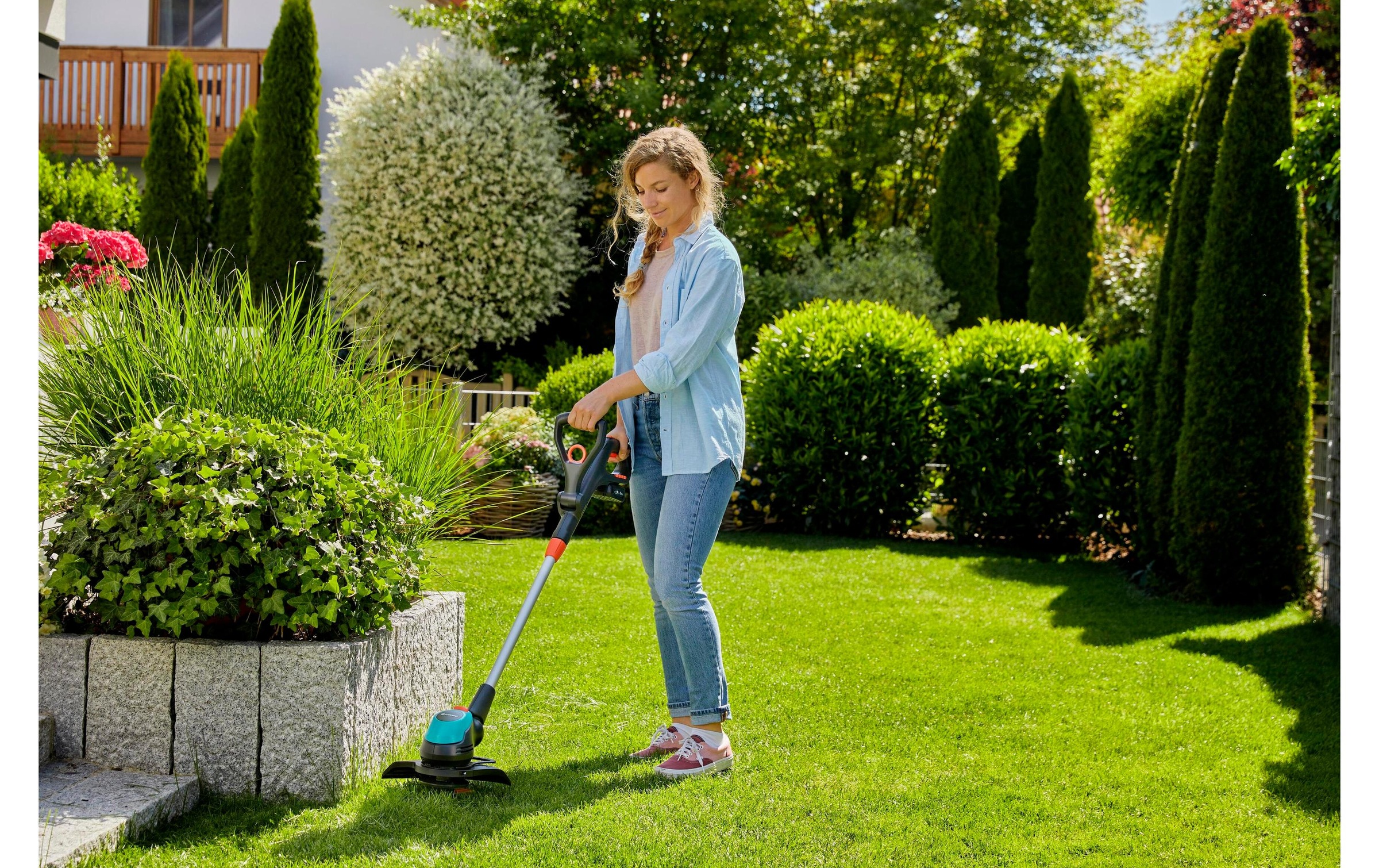 GARDENA Akku-Rasentrimmer »Gardena Akku-Trimmer EasyCut«, (Ohne Akku/Ladegerät)