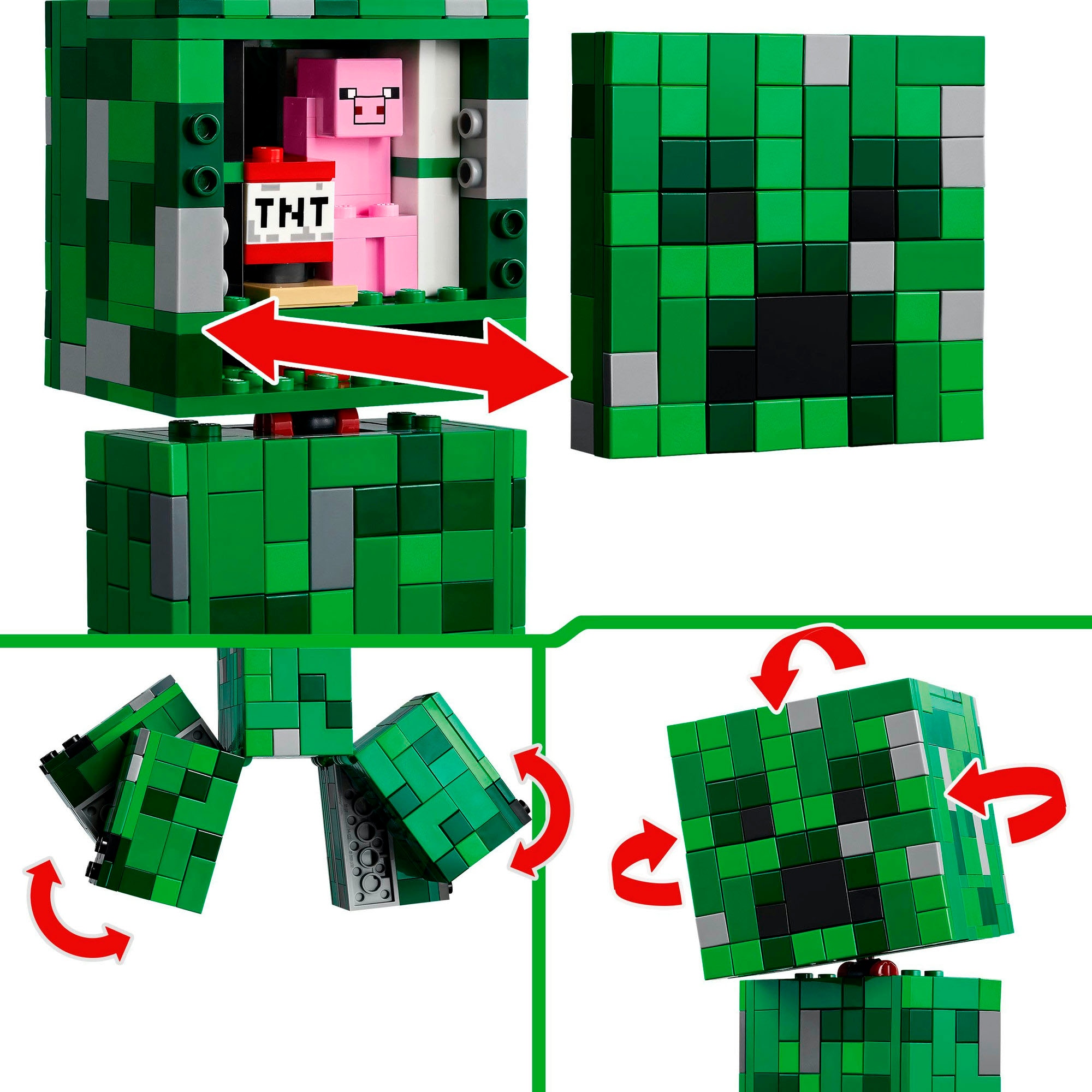 LEGO® Konstruktionsspielsteine »Der Creeper (21276), LEGO Minecraft« Made in Europe