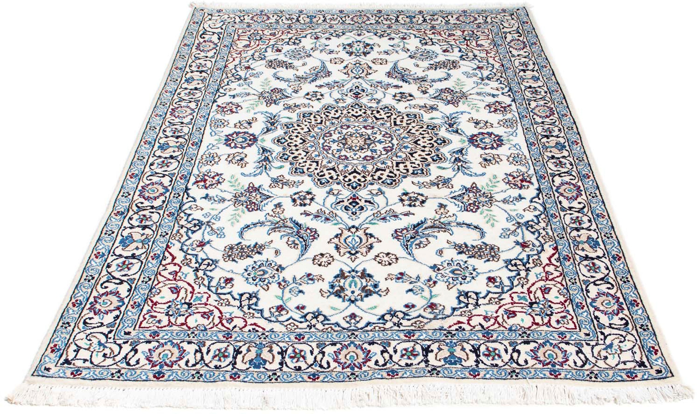 Image of morgenland Orientteppich »Perser - Nain - Royal - 177 x 114 cm - beige«, rechteckig, 10 mm Höhe, Wohnzimmer, Handgeknüpft, Einzelstück mit Zertifikat bei Ackermann Versand Schweiz