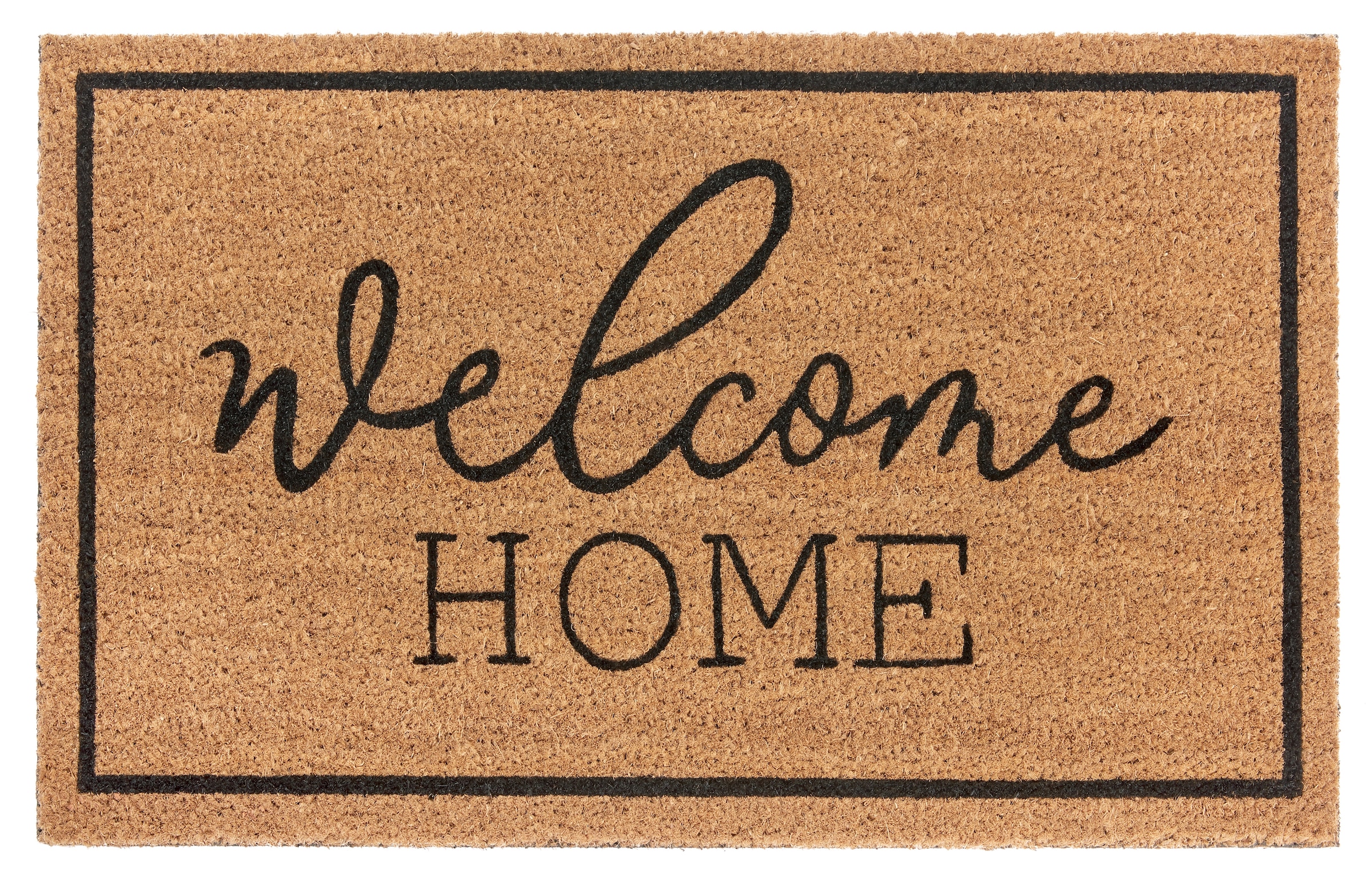 Image of HANSE Home Fussmatte "Mix Mats Kokos Welcome Home, Türmatte" rechteckig 15 mm Höhe Kokos, Schmutzfangmatte, Outdoor, Rutschfest, Innen, Kokosmatte, Flur