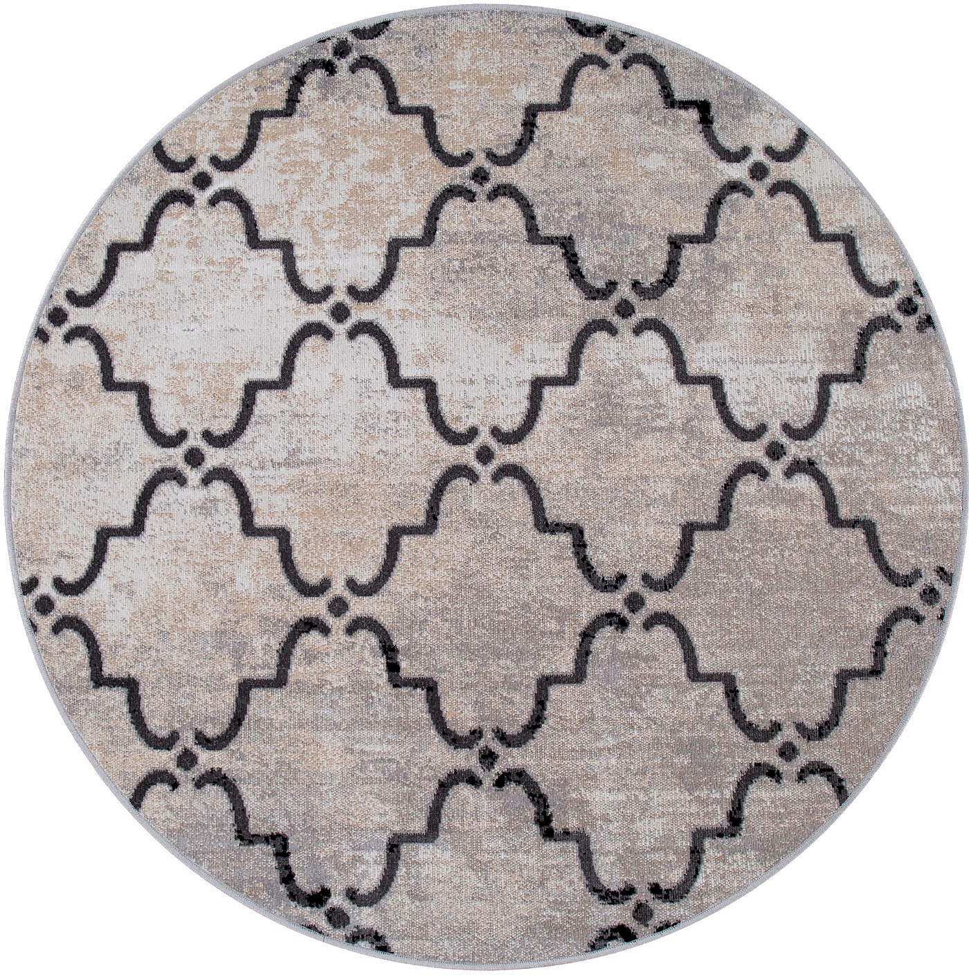 Image of Paco Home Teppich »Artigo 411«, rund, 4 mm Höhe, Kurzflor, Vintage Design, In- und Outdoor geeignet, ideal im Wohnzimmer & Schlafzimmer bei Ackermann Versand Schweiz