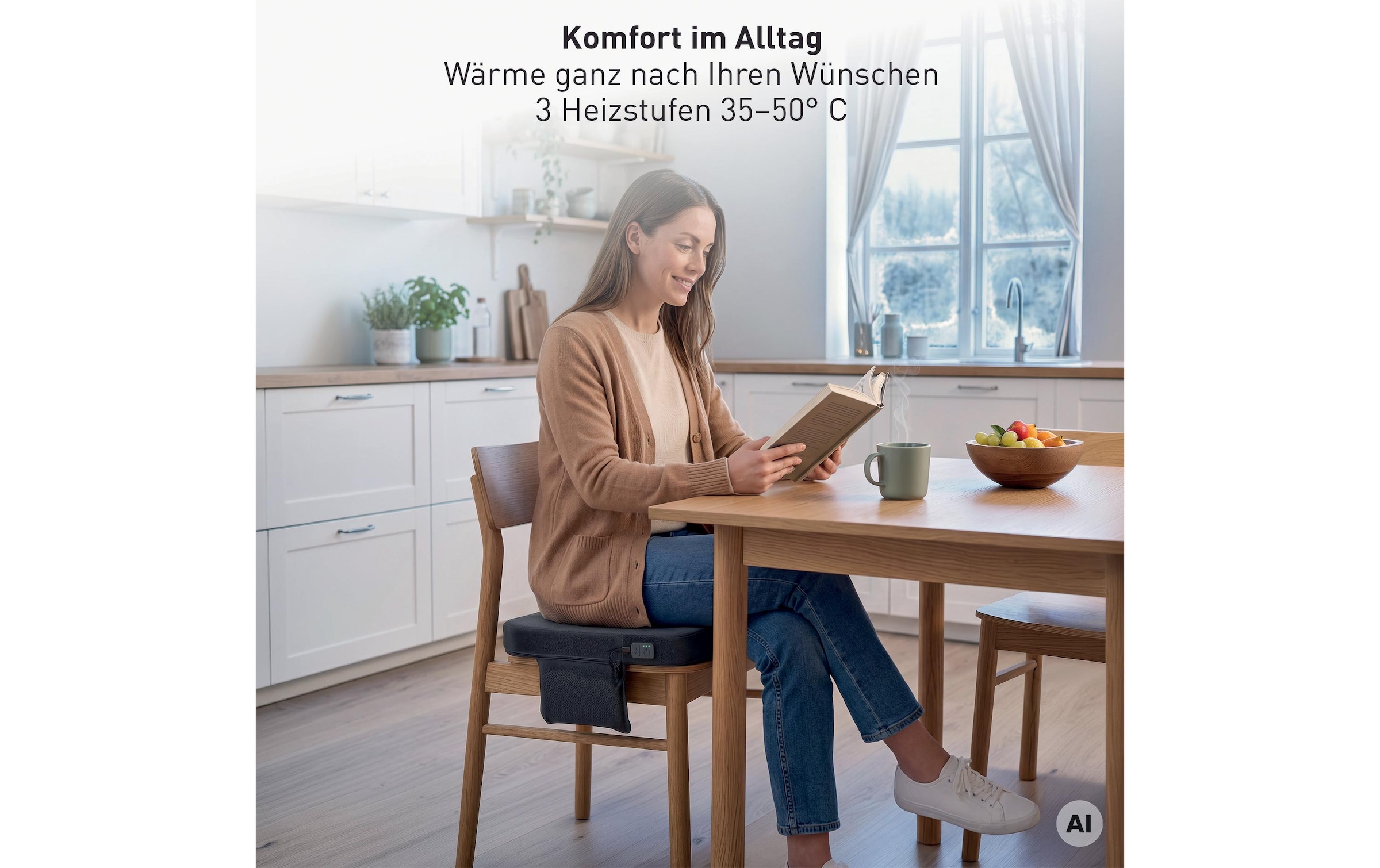LEITZ Sitzkissen »Leitz iComfi Beheizbares Sitzkissen «