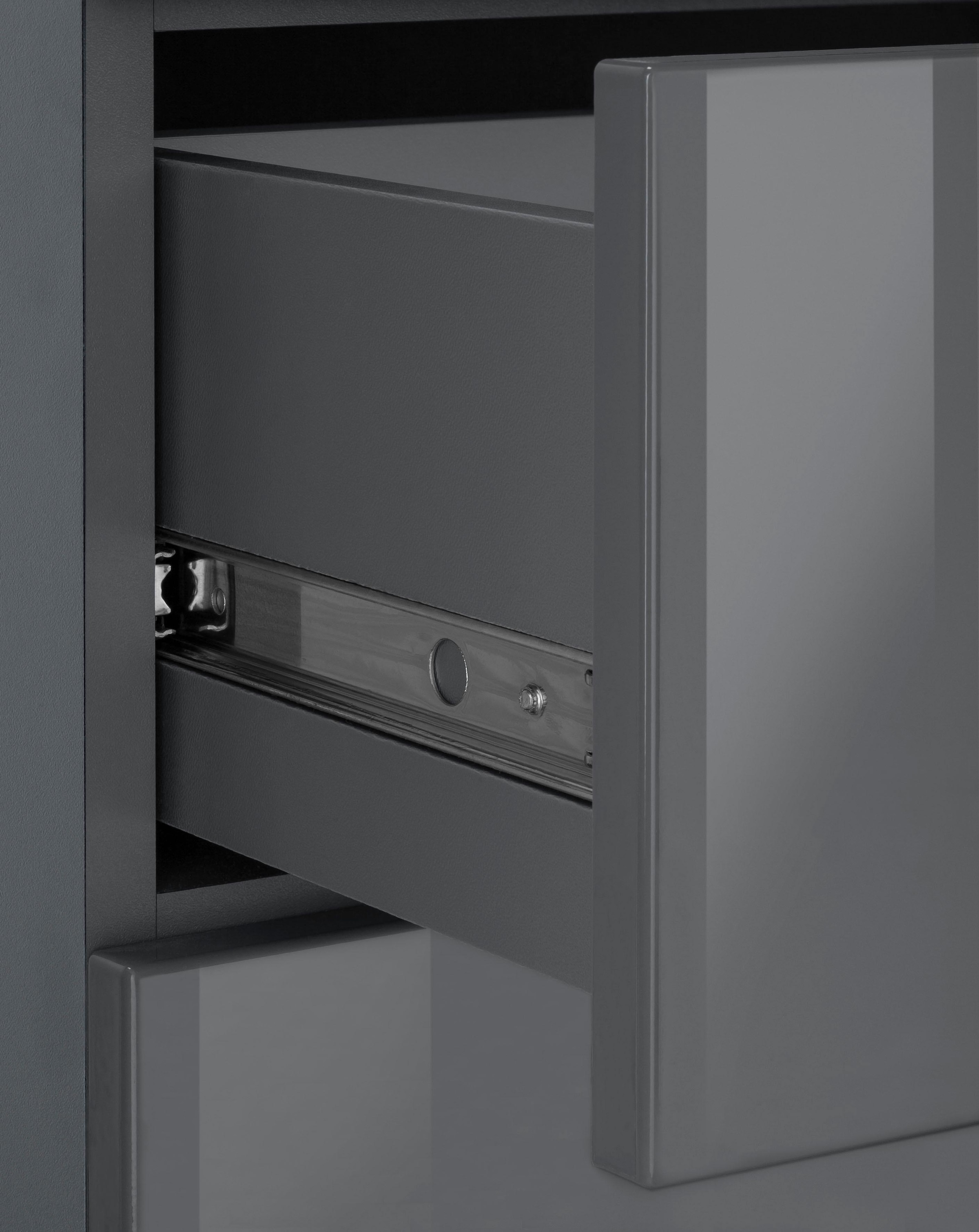 INOSIGN Midischrank »Avena«, Badschrank 4-türig mit einer Schublade - Masse (B/T/H) 73/31/130 cm