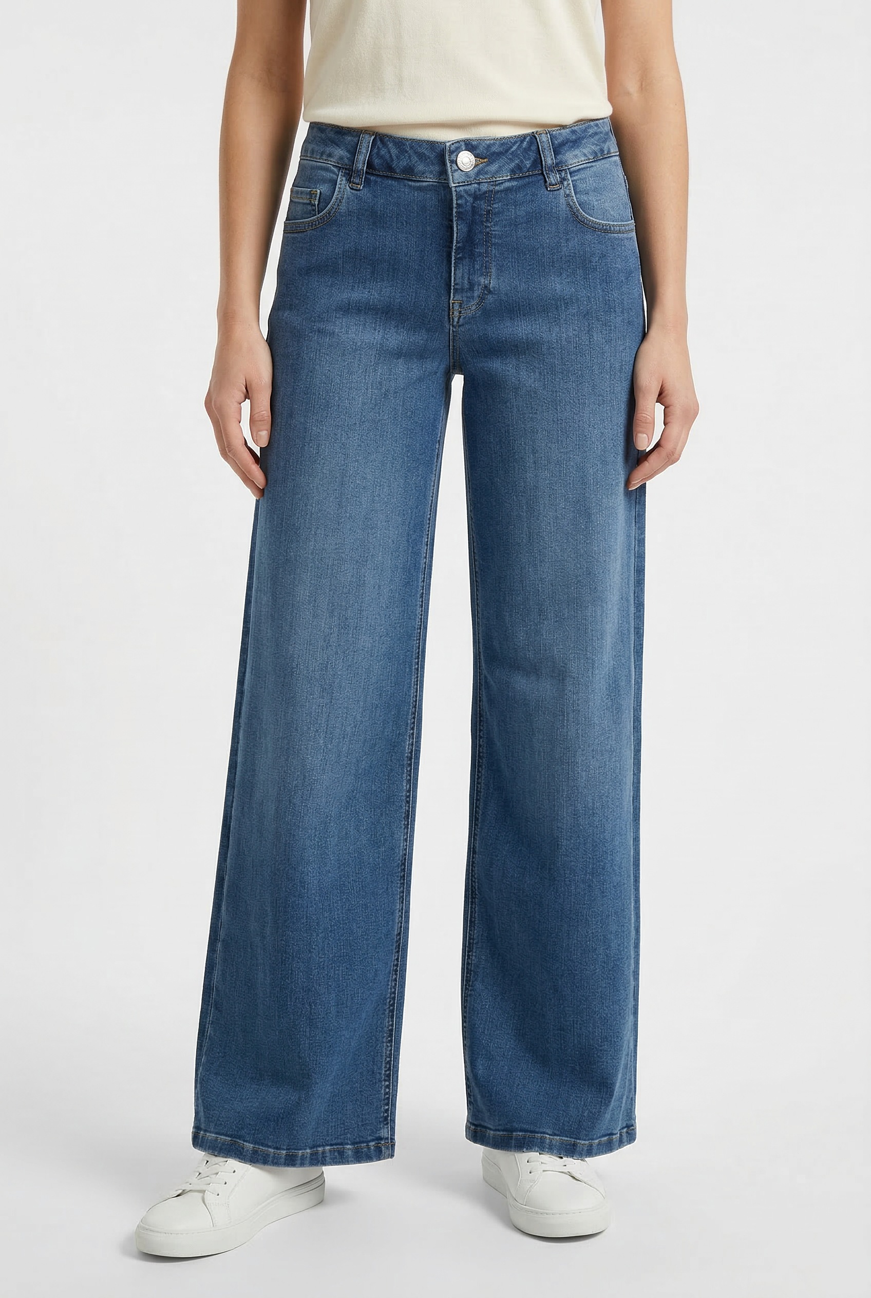Image of soyaconcept Weite Jeans "SC-KIMBERLY 24-B" weite Beinform, normale Leibhöhe, aus elastischer Baumwollmischung
