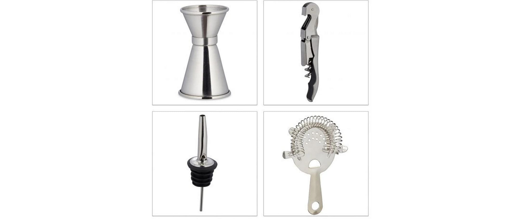 relaxdays Cocktail Shaker »680 l, Silber«