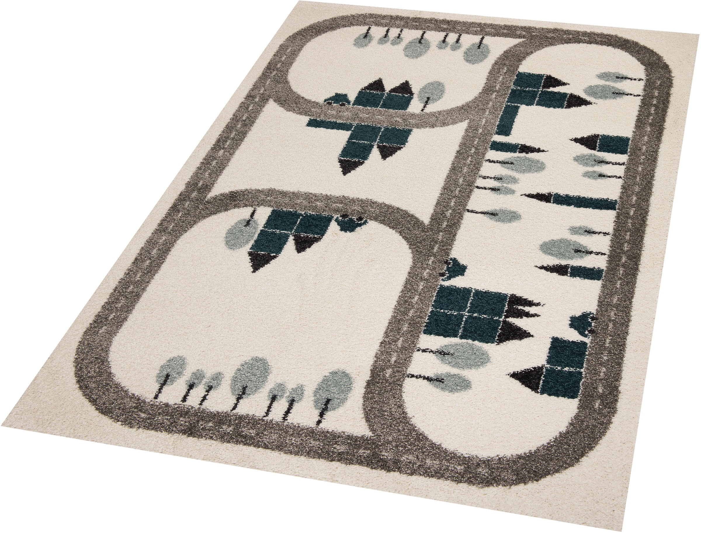 Image of Zala Living Kinderteppich »Country Road«, rechteckig, 18 mm Höhe, Strassen-Spielunterlage, Kurzflor, Kinderzimmer, Spielunterlage, Strapazierfähig, Pflegeleicht, Robust bei Ackermann Versand Schweiz