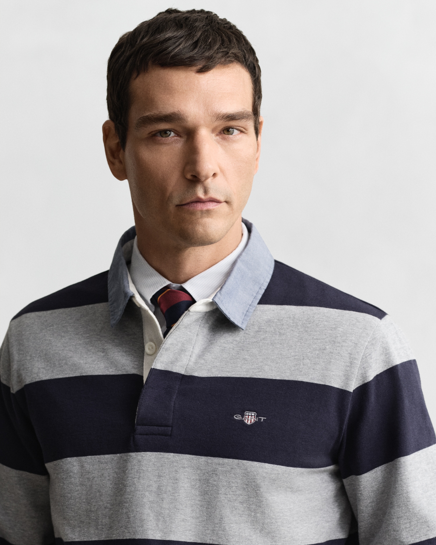 Gant Polo à manches longues »REG CHAMBRAY STRIPE HEAVY RUGGER«