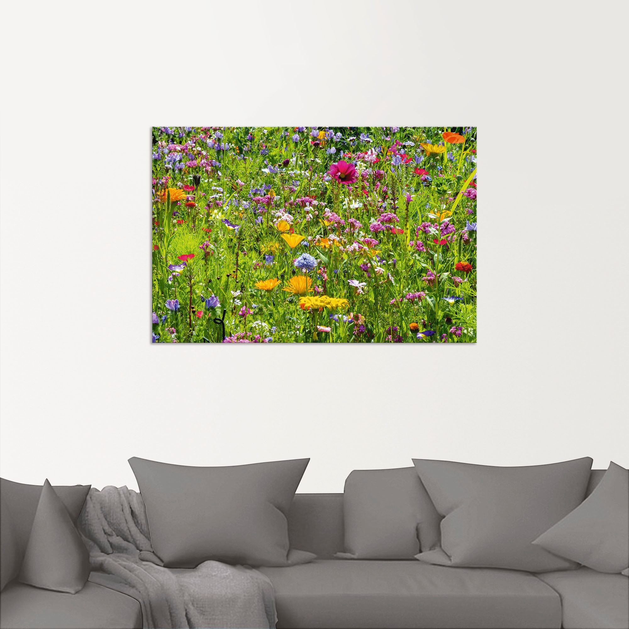 Artland Wandbild »Bunte Blumenwiese« Blumenwiese 1 Stk. tlg. für Innen- und Aussenbereich geeignet, Outdoorbild