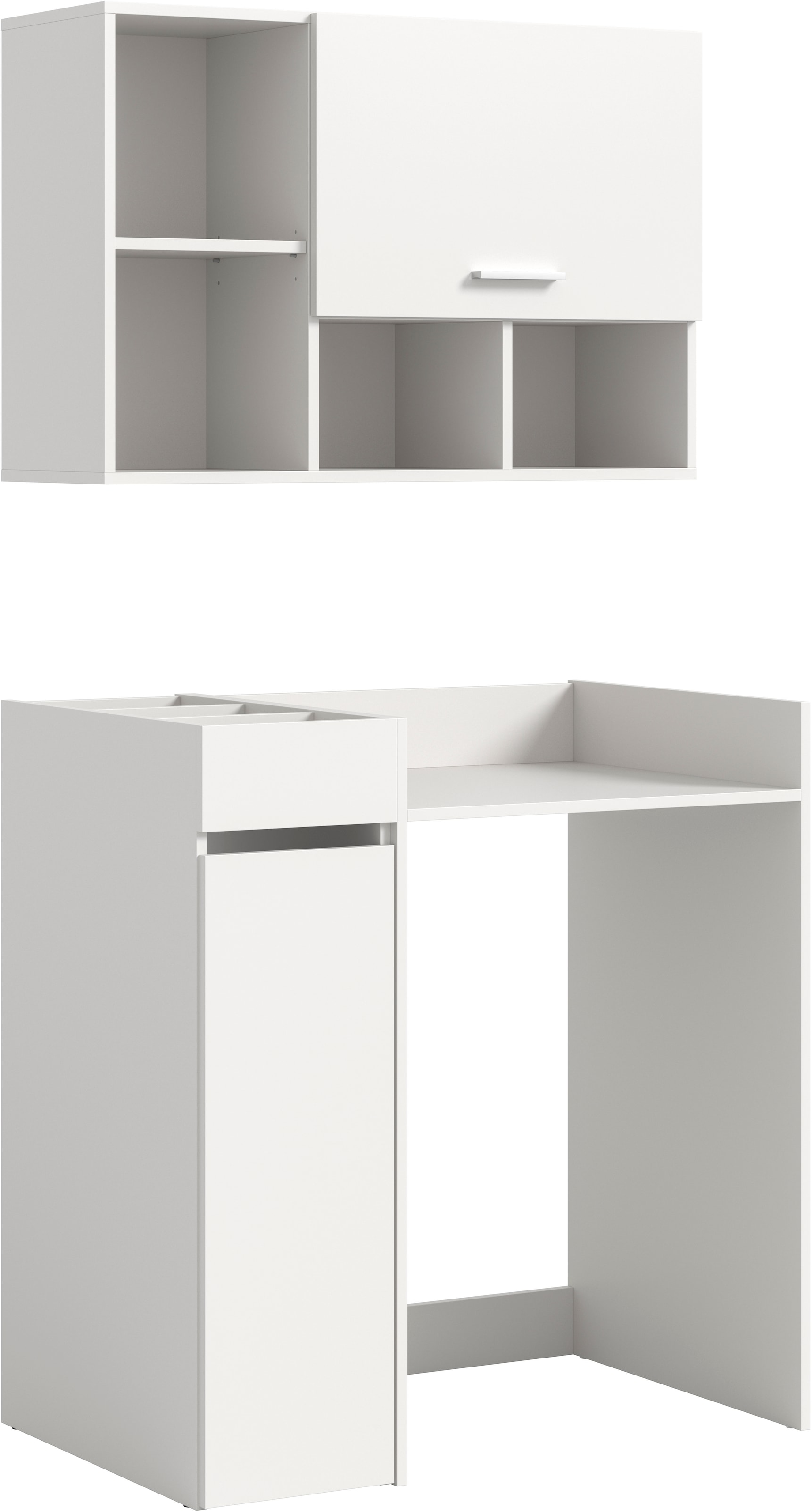 Image of welltime Badmöbel-Set "FALAS, 3-teilig, Hauswirtschaftsraum Set, Breite 95 cm" Set, bestehend aus: Waschmaschinenumbauschrank, Standregal & Hängeschrank, 3 Stk. tlg.