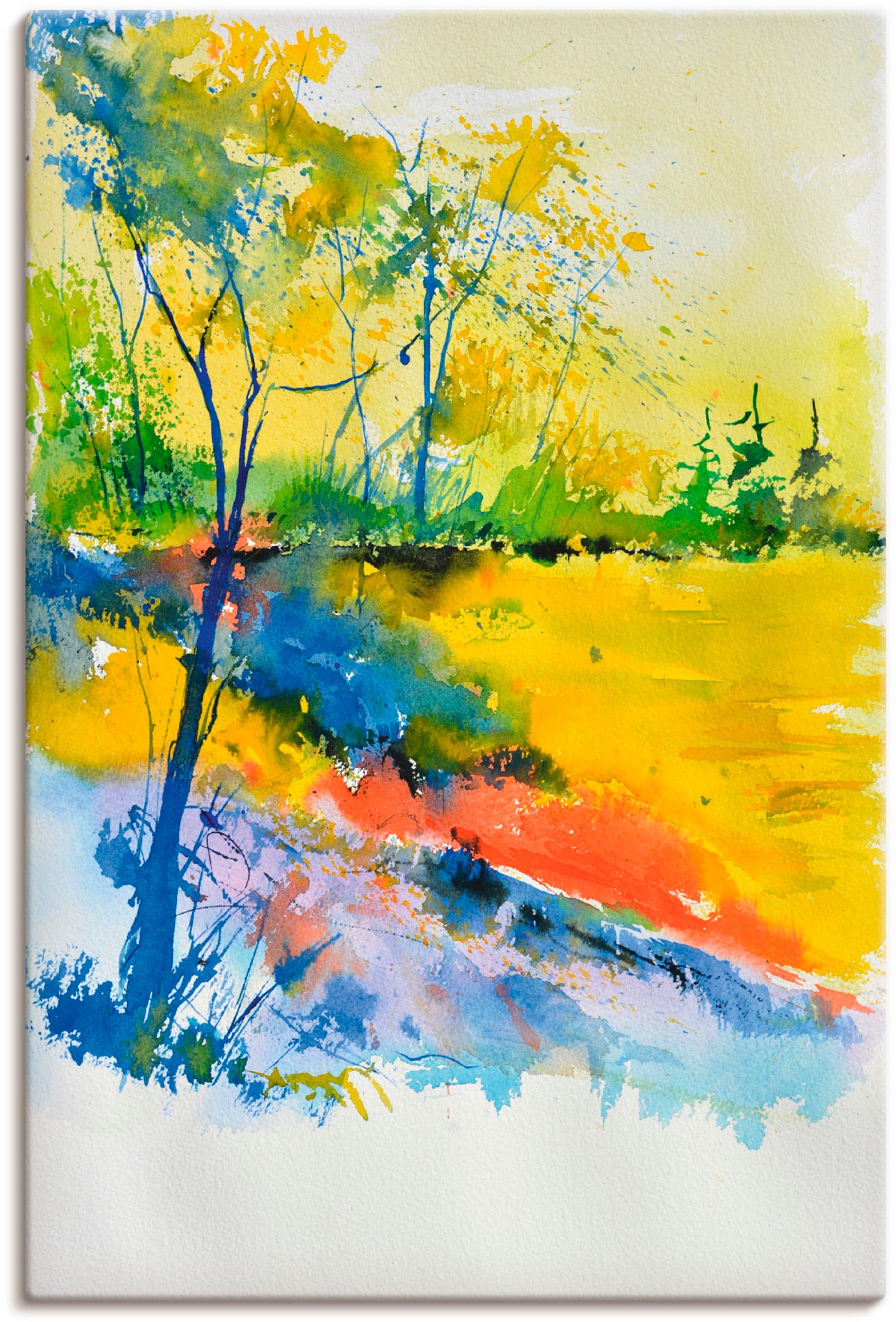 Image of Artland Wandbild »Landschaft im Sonnenlicht«, Wald, (1 St.), in vielen Grössen & Produktarten - Alubild / Outdoorbild für den Aussenbereich, Leinwandbild, Poster, Wandaufkleber / Wandtattoo auch für Badezimmer geeignet bei Ackermann Versand Schweiz