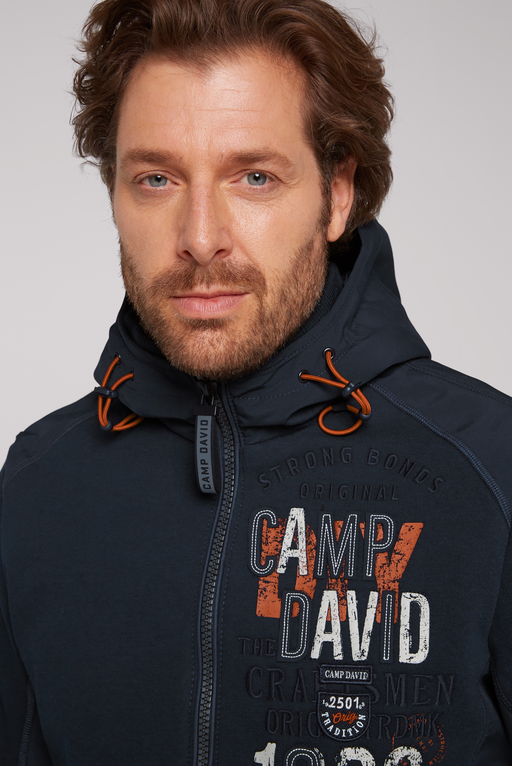 CAMP DAVID Kapuzensweatshirt, mit Logoprint vorne