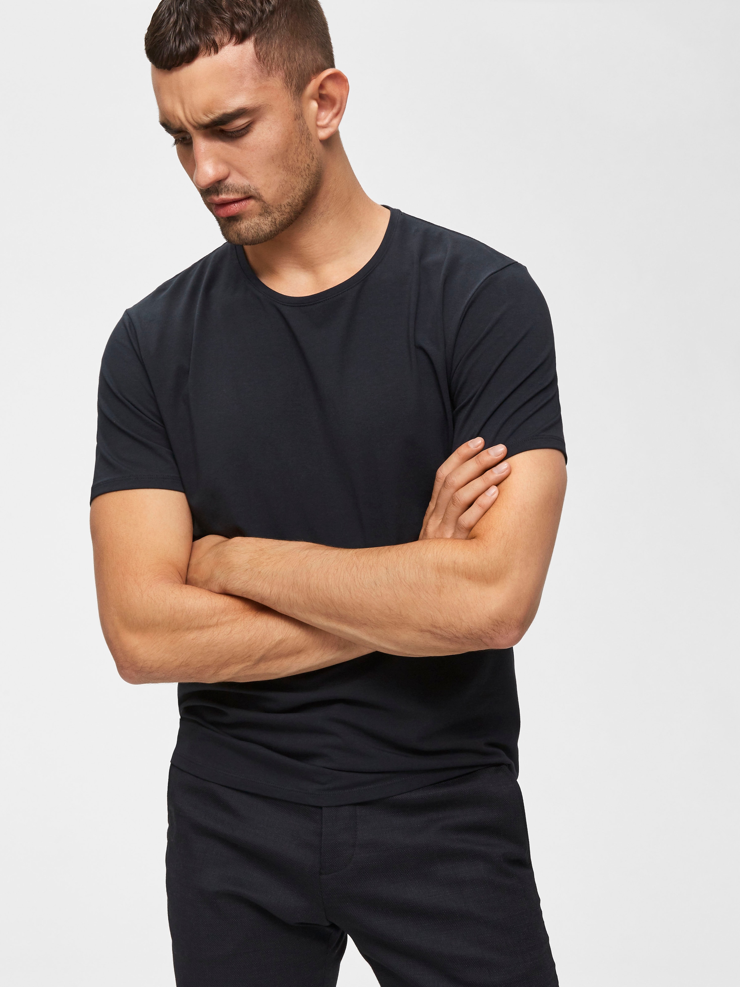 SELECTED HOMME Rundhalsshirt »Basic T-Shirt«