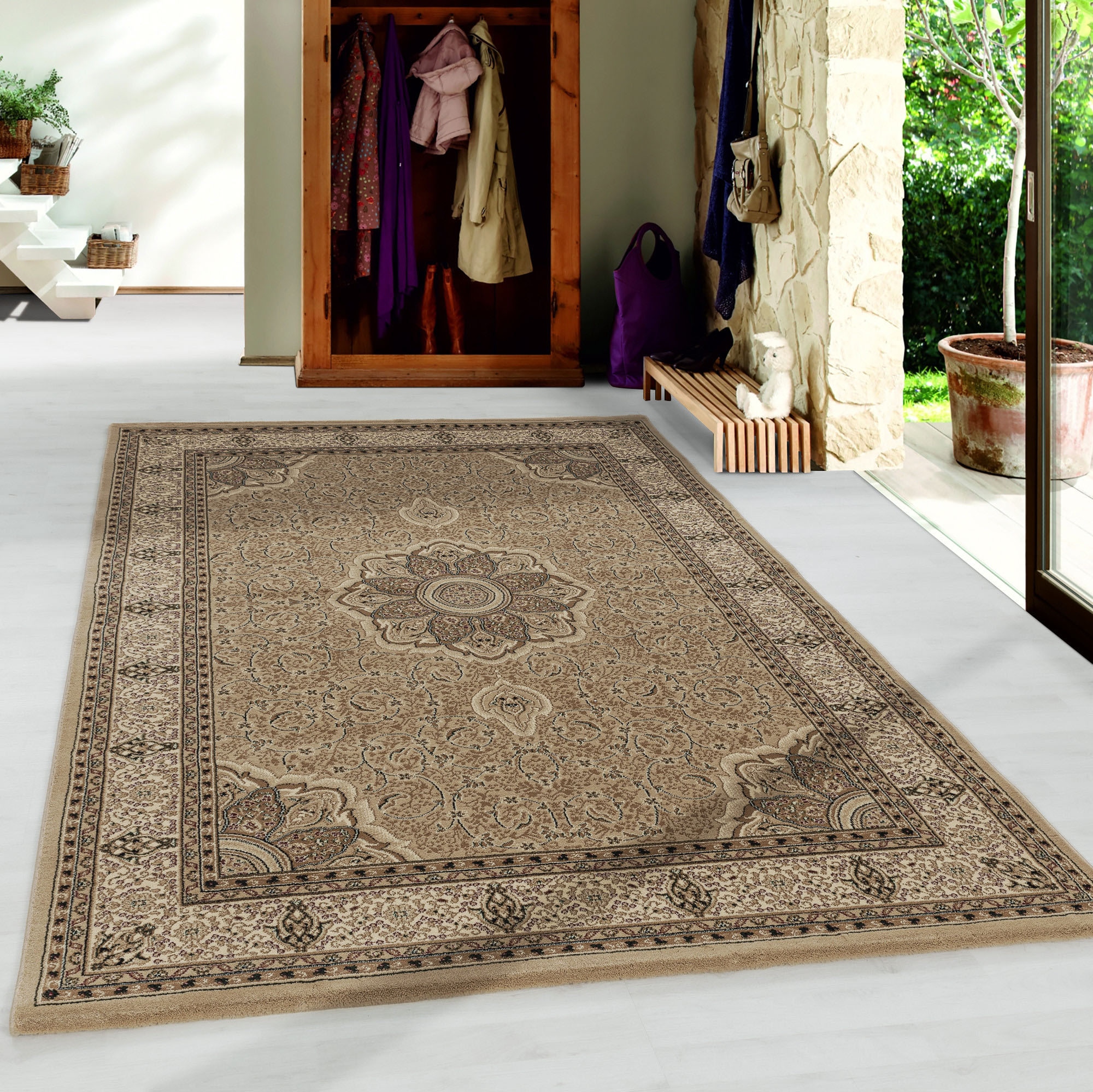 Ayyildiz Teppiche Teppich »KASHMIR 2601«, rechteckig, 10 mm Höhe, Orient Optik, pflegeleicht, robuster Kurzflor, Wohnzimmer