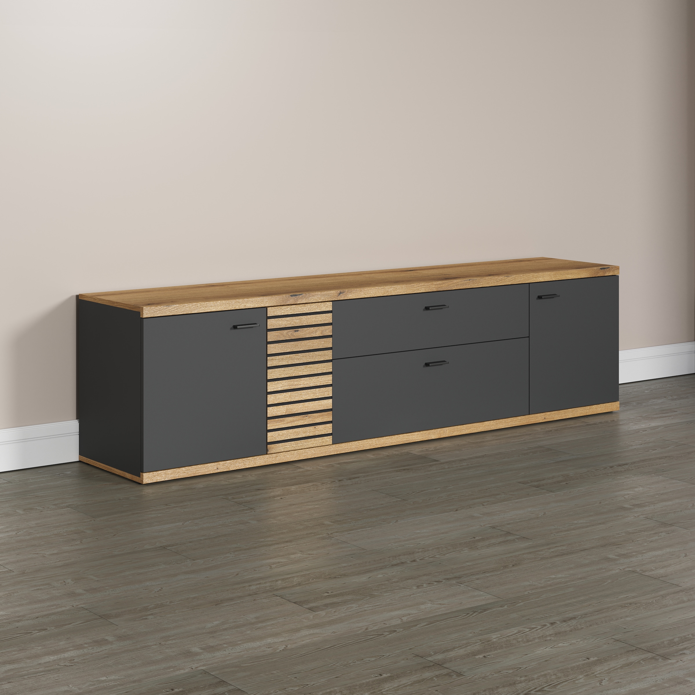 INOSIGN Lowboard »Galway TV-Kommode«, TV-Lowboard im Modernen Design, Breite 202 cm