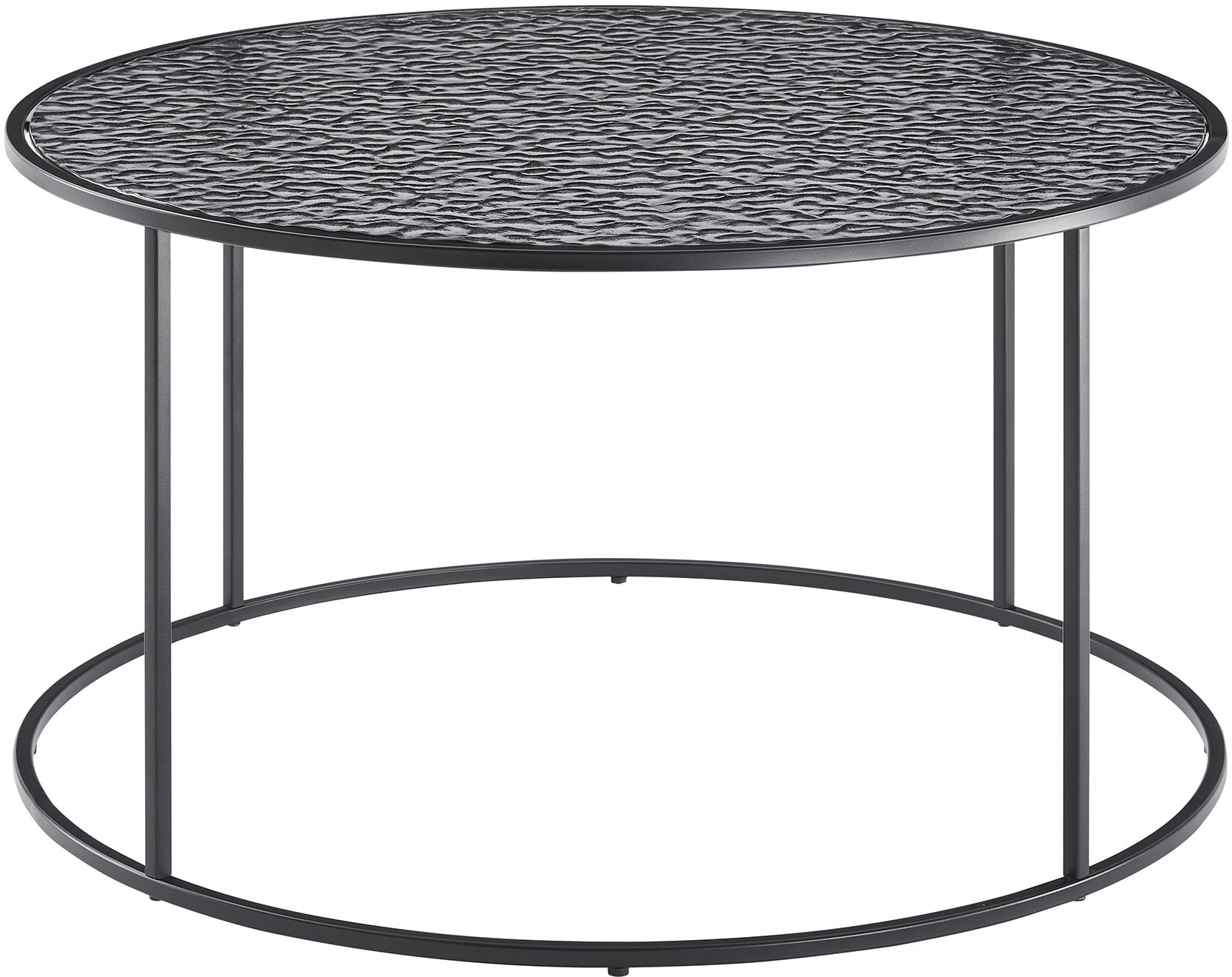 SalesFever Couchtisch, (1 St.), Glasplatte mit Strukturoptik