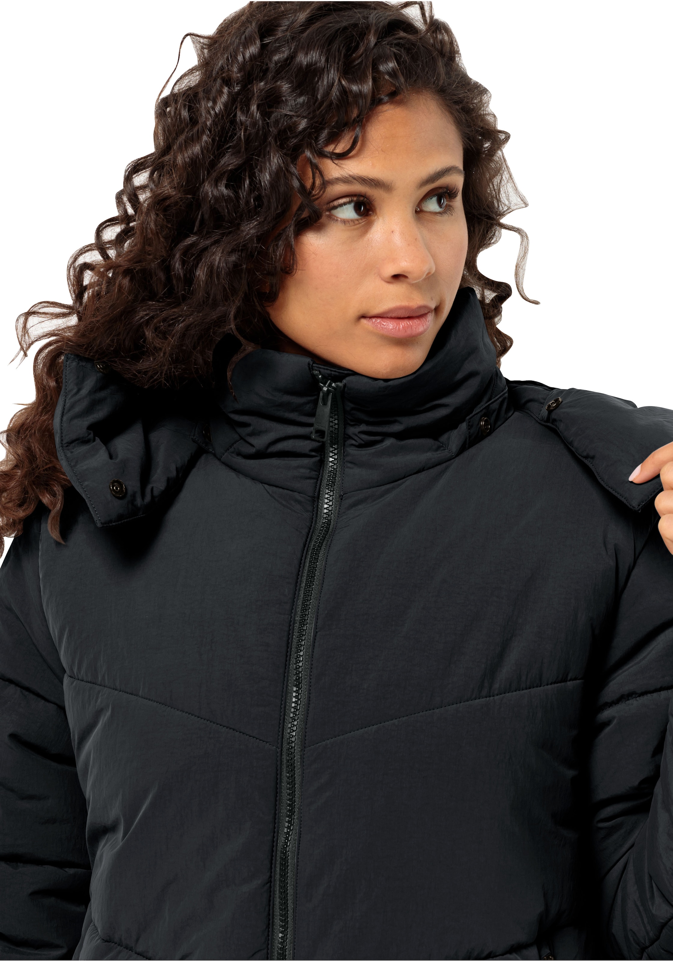 Jack Wolfskin Funktionsmantel »KAROLINGER LONG COAT W«, mit Kunstfaserfüllung