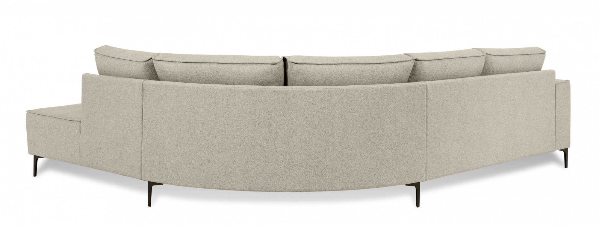 Places of Style Ecksofa »Casina«, mit abgerundeter Ottomane, in einem weichen Chenille-Stoff