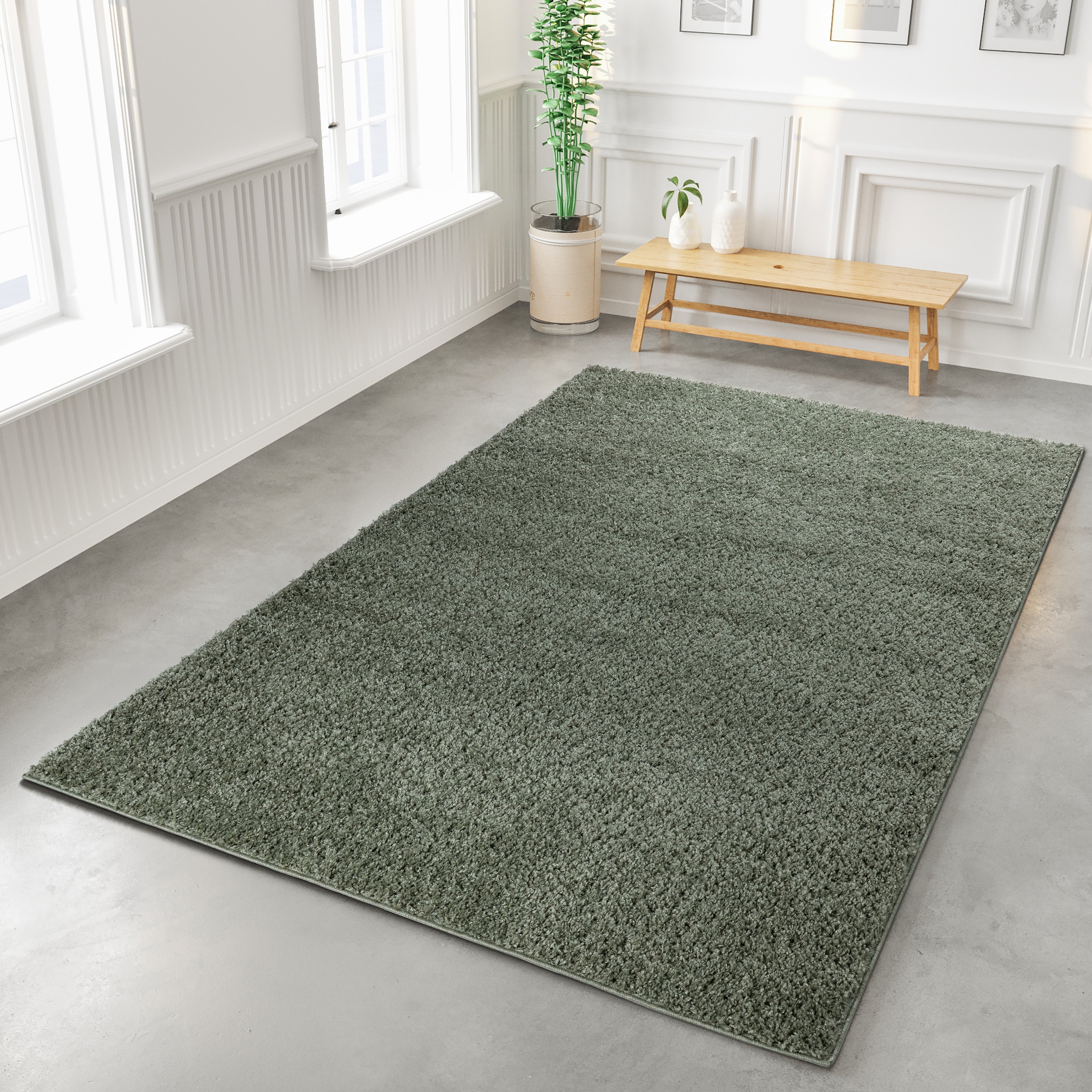 Bruno Banani Hochflor-Teppich »Shaggy Soft« rechteckig 30 mm Höhe gewebt, Uni Farben, besonders weich und kuschelig, Kundenliebling