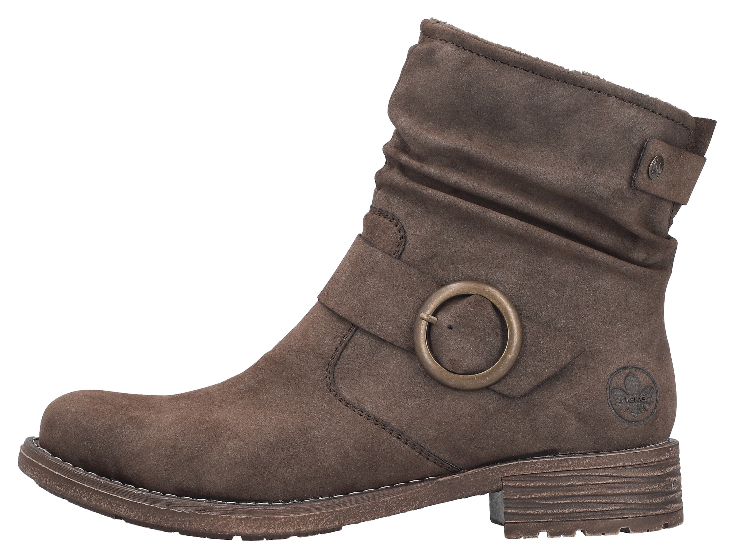 Rieker Bottines  Boots, Blockabsatz, slouchy Schaft und Innenreissverschluss