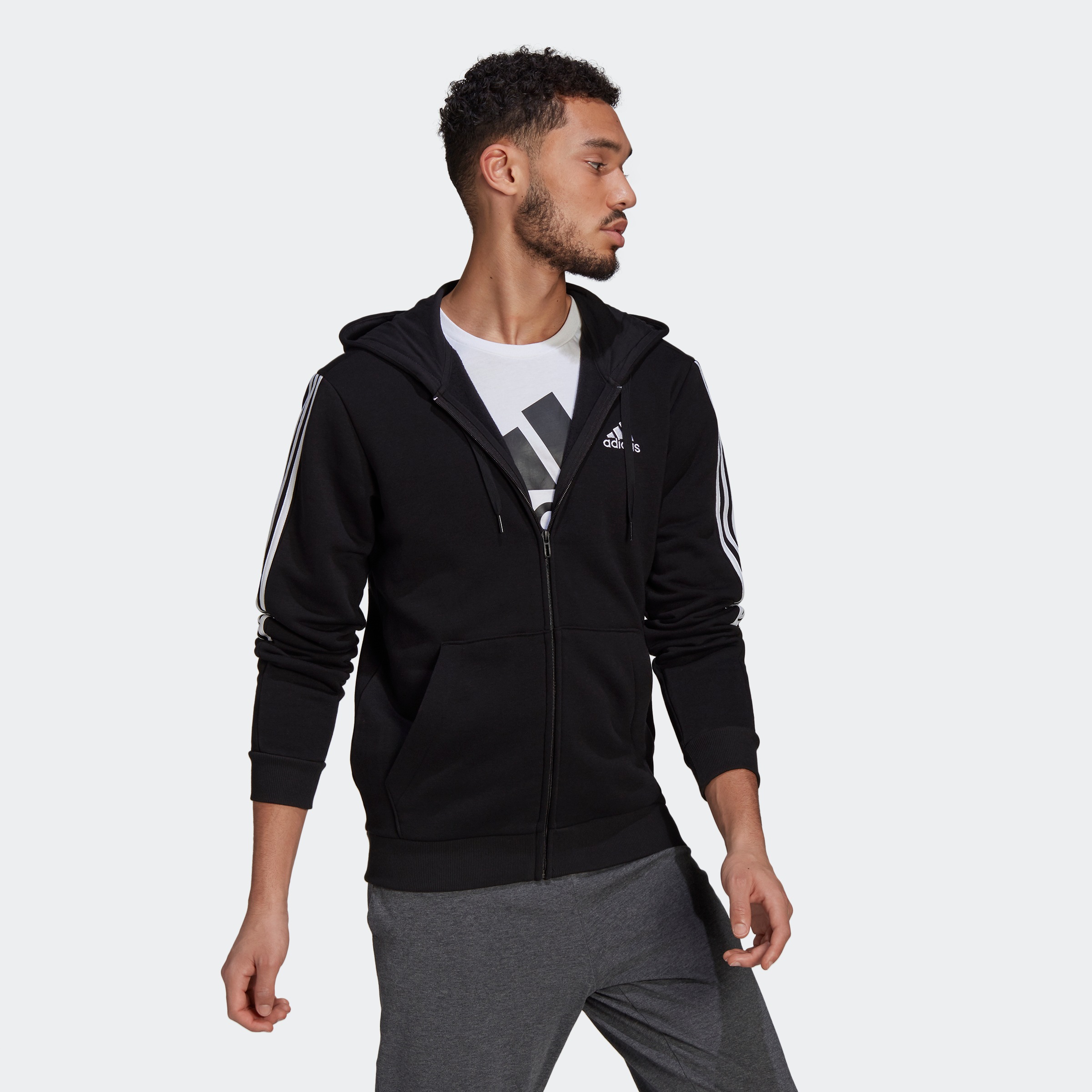 Image of adidas Performance Sweatjacke »ESSENTIALS FLEECE CUT 3-STREIFEN TRAININGSJACKE« bei Ackermann Versand Schweiz