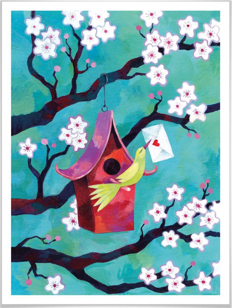 Image of Wall-Art Poster »Märchen Wandbilder Vogelhäuschen«, Vögel, (1 St.), Poster, Wandbild, Bild, Wandposter bei Ackermann Versand Schweiz