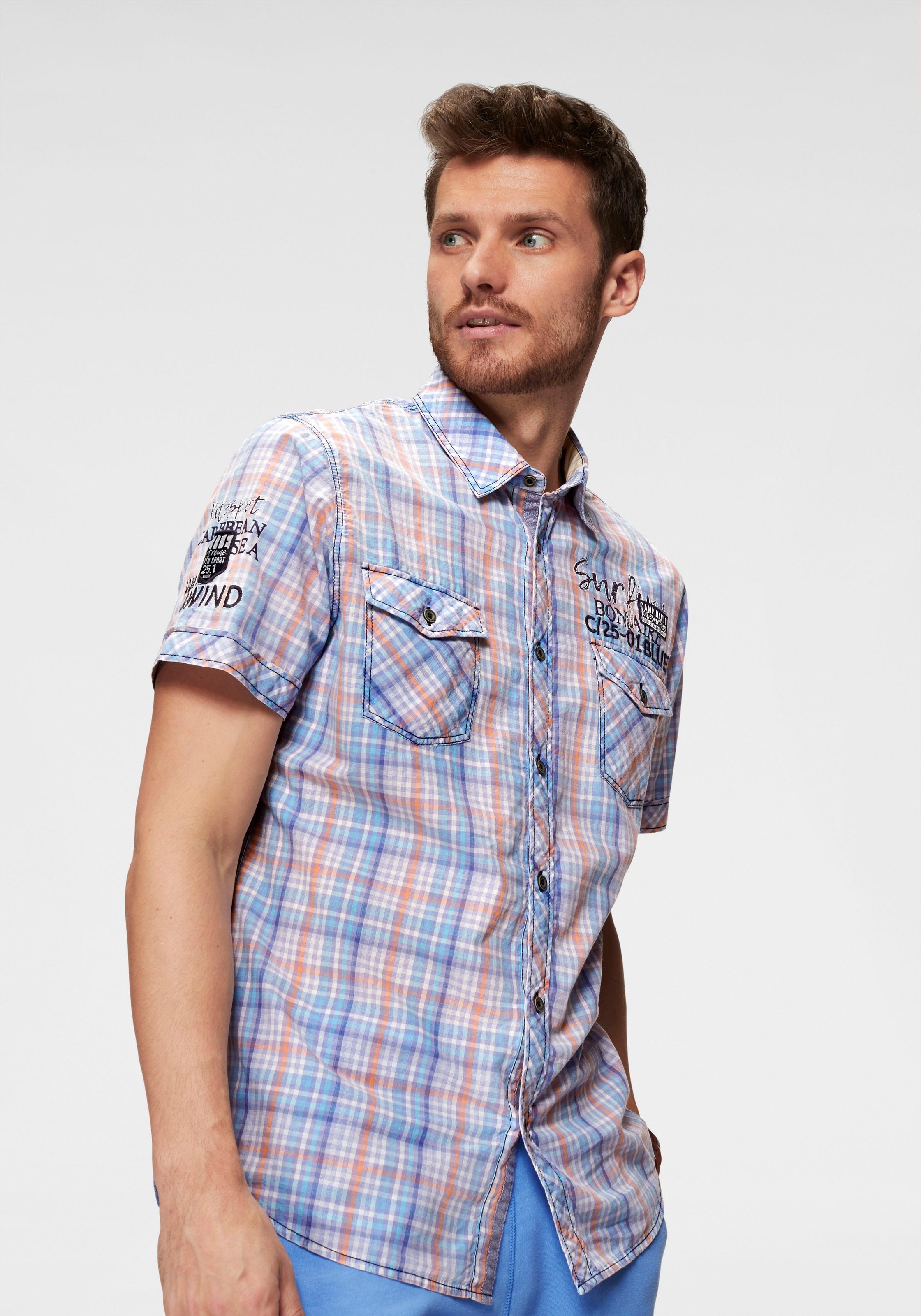 Image of CAMP DAVID Kurzarmhemd, mit Karo-Muster bei Ackermann Versand Schweiz