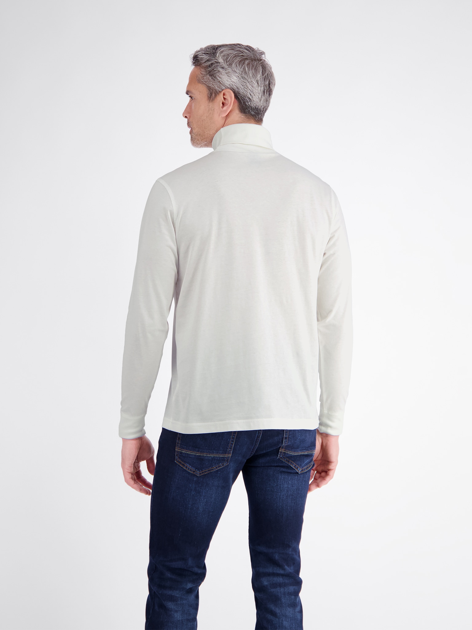 LERROS T-shirt à col roulé avec broderie logo