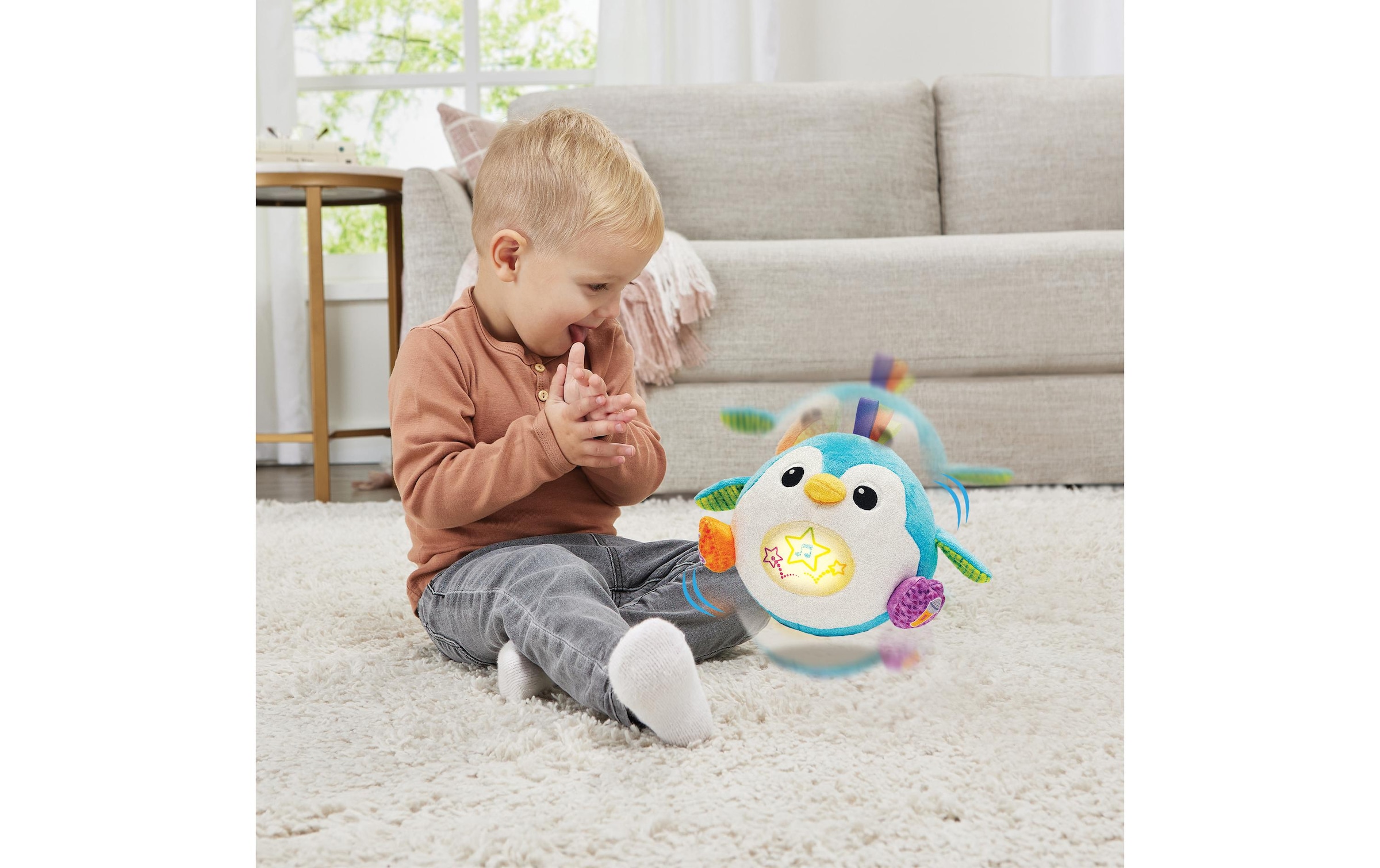 Vtech® Animal gonflable »Vtech Baby, Hüpfspass-Pinguin« Avec fonction enregistrement