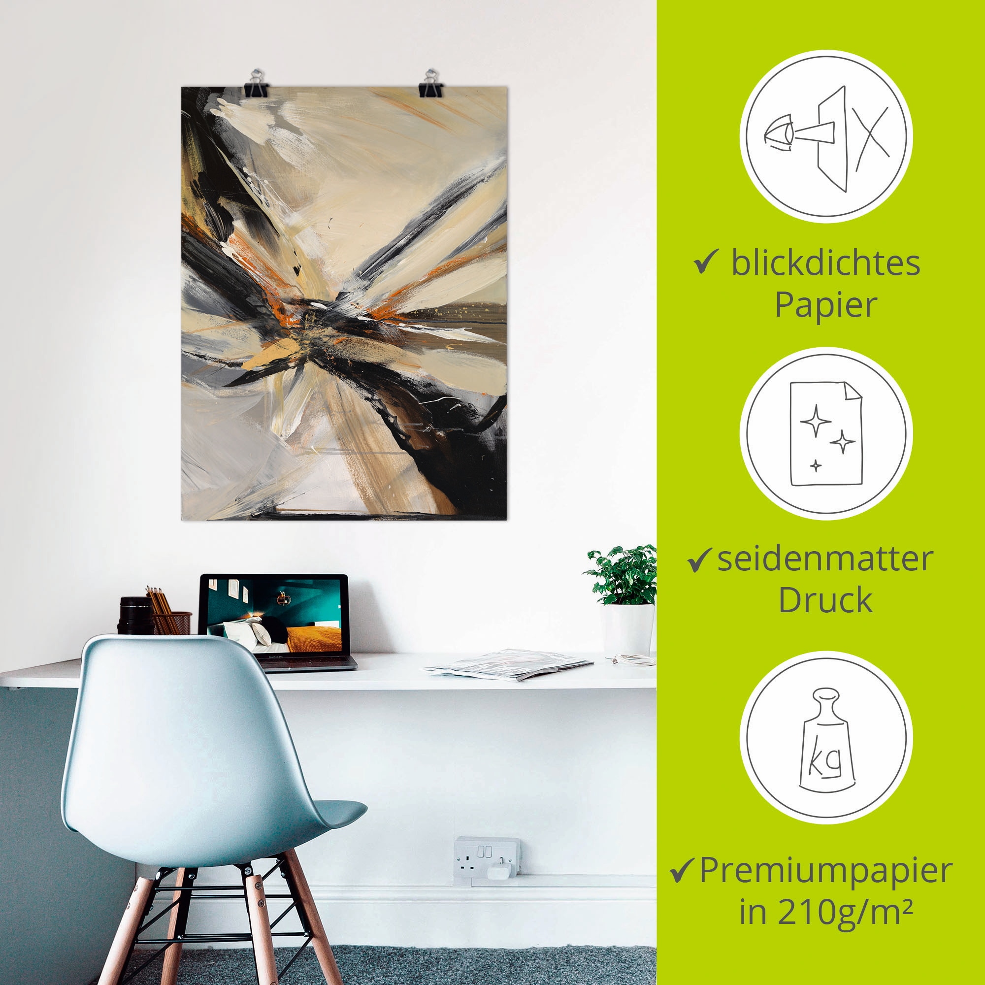 Artland Fresque murale »Abstrakt III« 1 cuis tlg. als Leinwandbild, Poster in verschied. Grössen