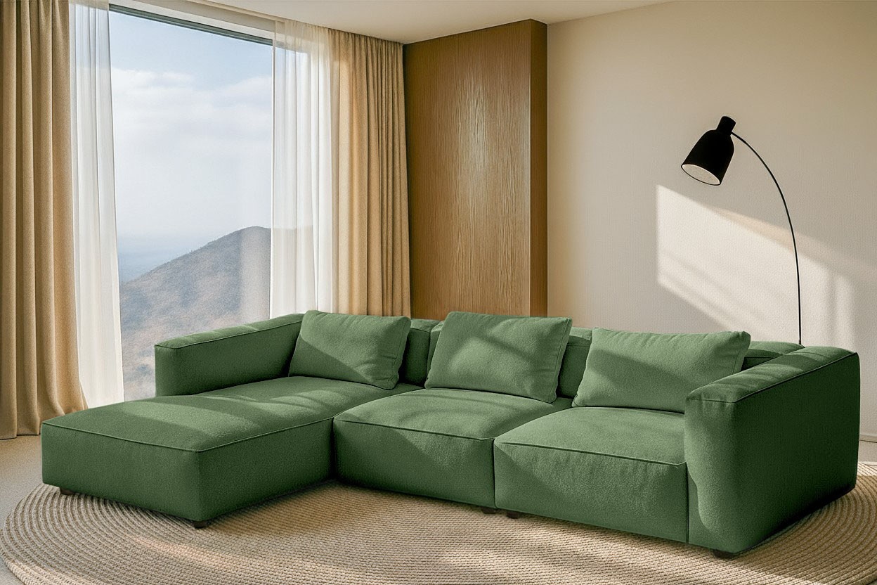 Image of Home affaire Ecksofa "Tvinnet" Breite 317 cm, extra tiefe Sitzfläche, kubisches Sitzvergnügen