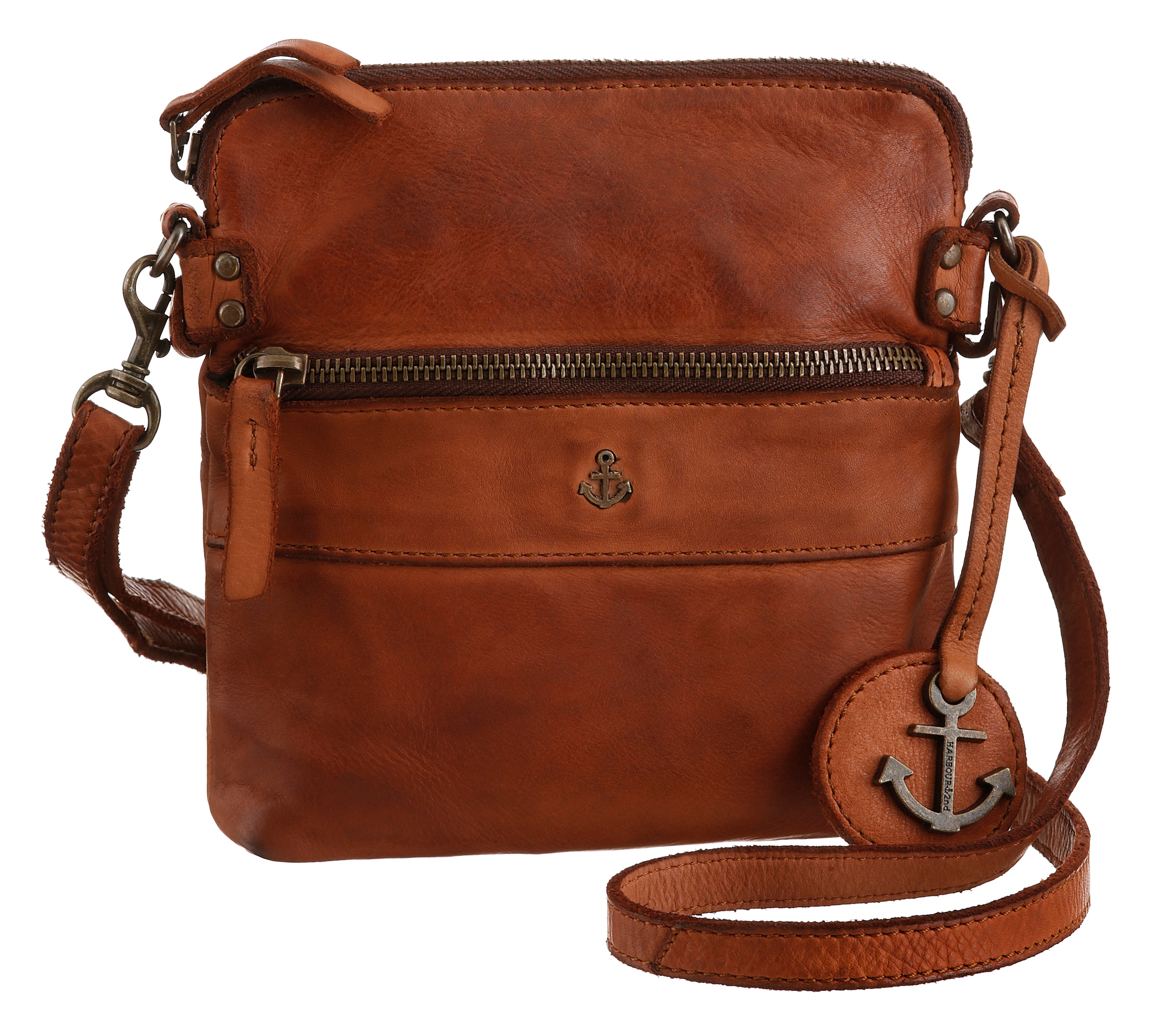 Handtasche »Crossbody Handtasche«, mit Reissverschlussfach und Logoanhänger