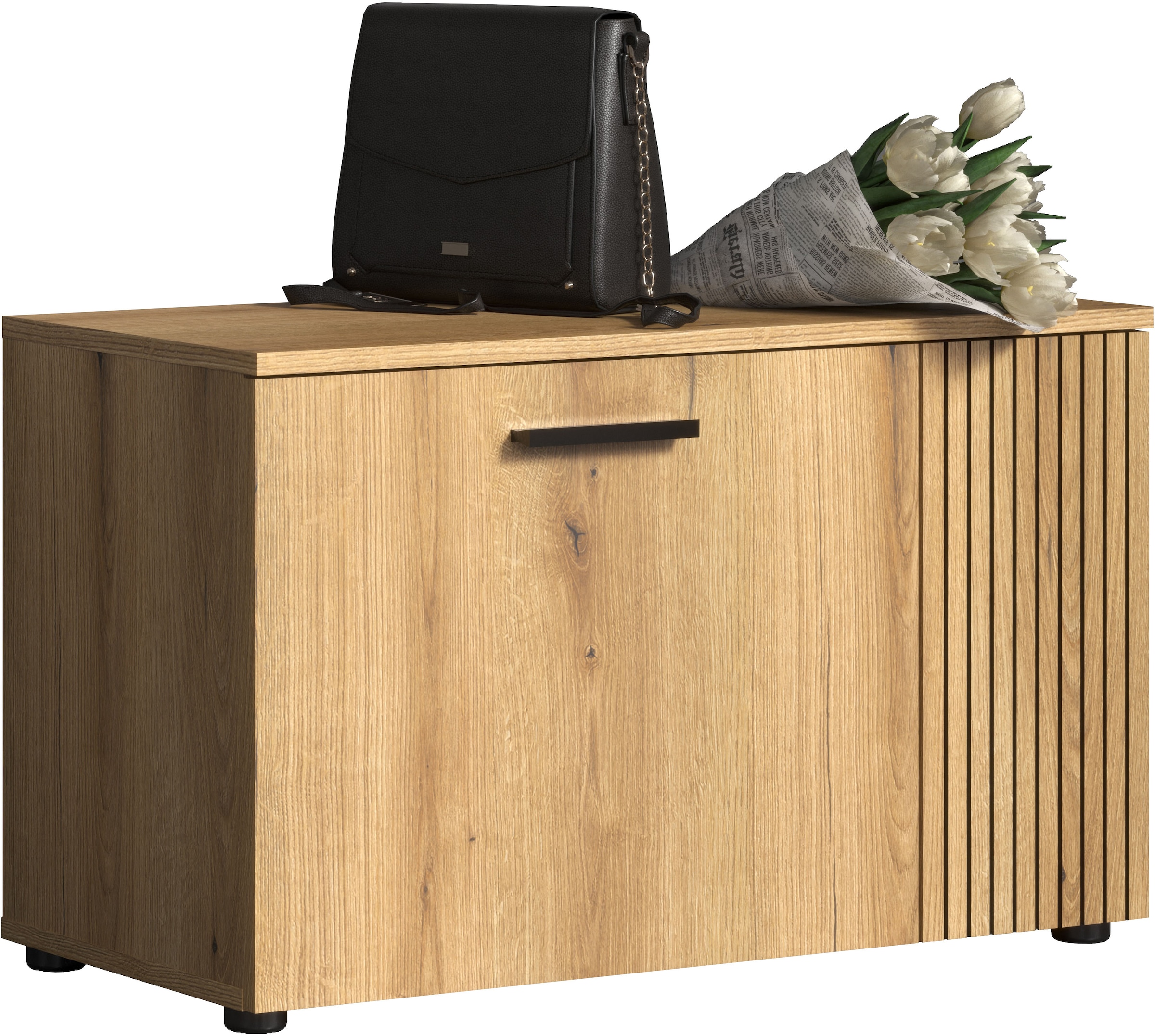 Image of Home affaire Sitzbank "Amrum" 1 Stk. tlg. Schuhbank mit 2 Türen & 2 Einlegeböden - (B/T/H) 80/36/49 cm