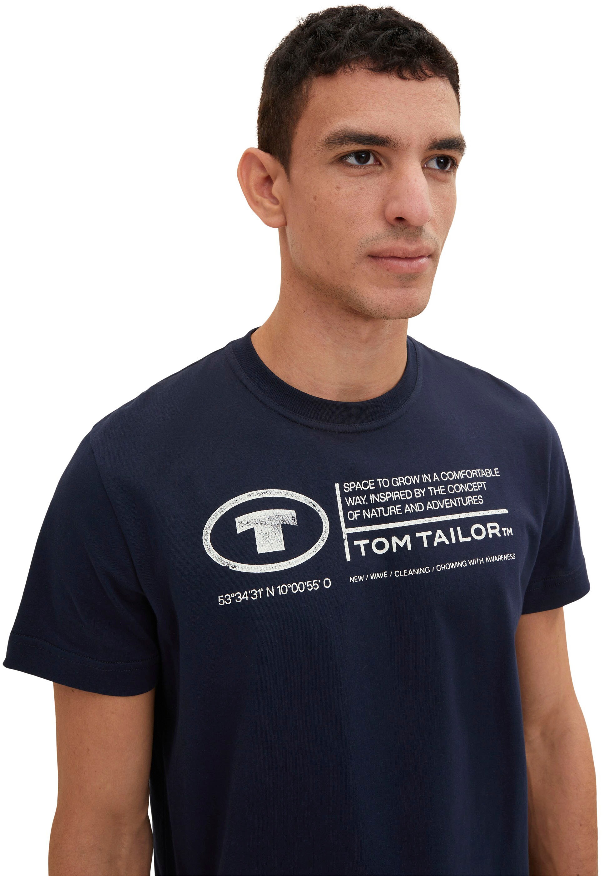 TOM TAILOR Print-Shirt »Tom Tailor Herren T-Shirt Frontprint«